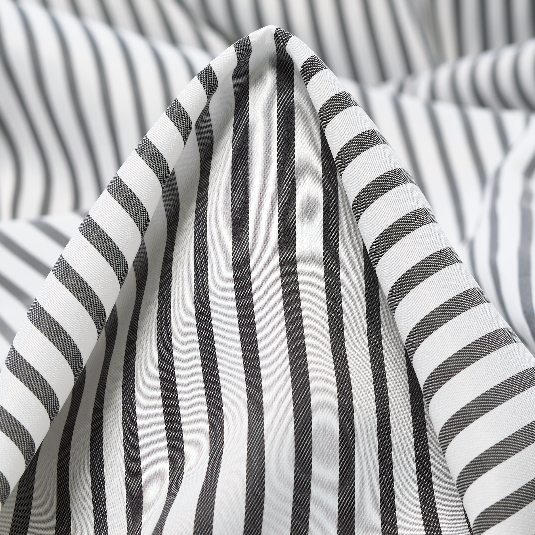 Подкладка, Ацетат, Полоска, Snow White&Anthracite (F000042999)