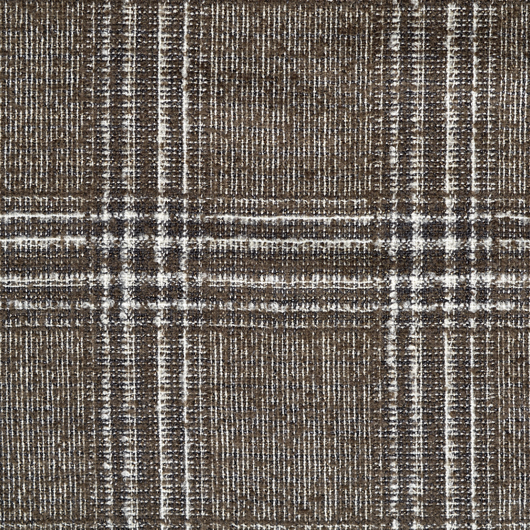 Schurwolle, Karo, Black Olive&Vaporous Gray (F000044786) - Gewebe