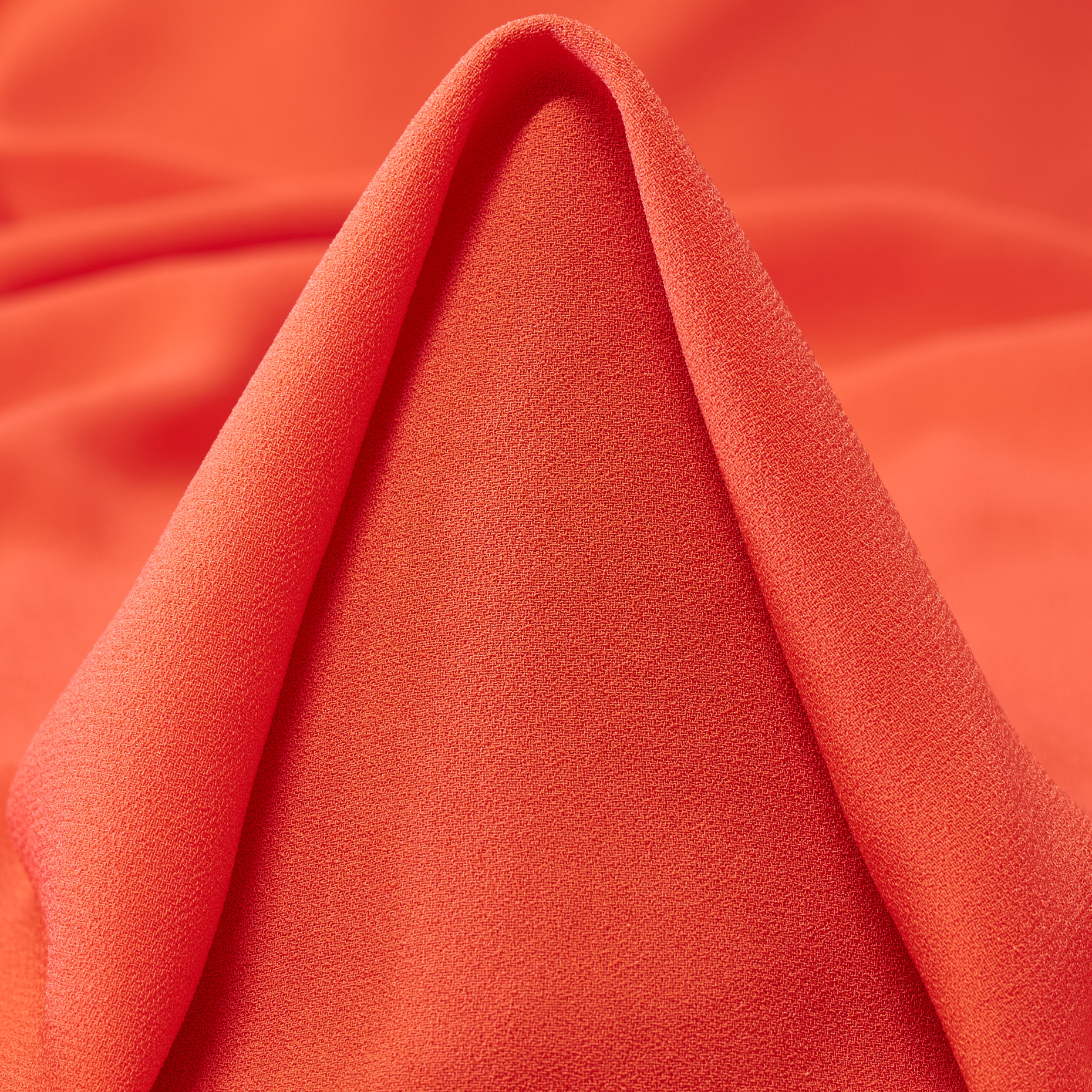 CRÊPE, SATIN, TRIACETATE, MANDARIN RED (F000046952)