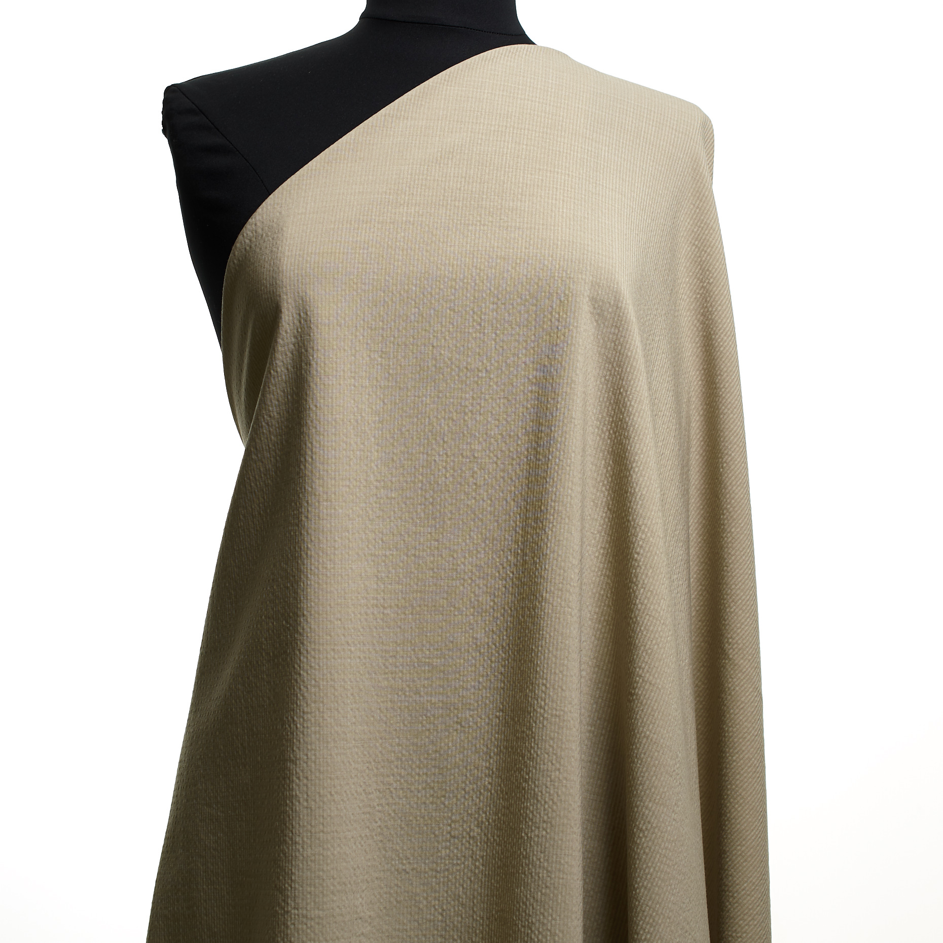 Seersucker, Wełna, Stretch, Oyster Gray (F000048053) - Manekin