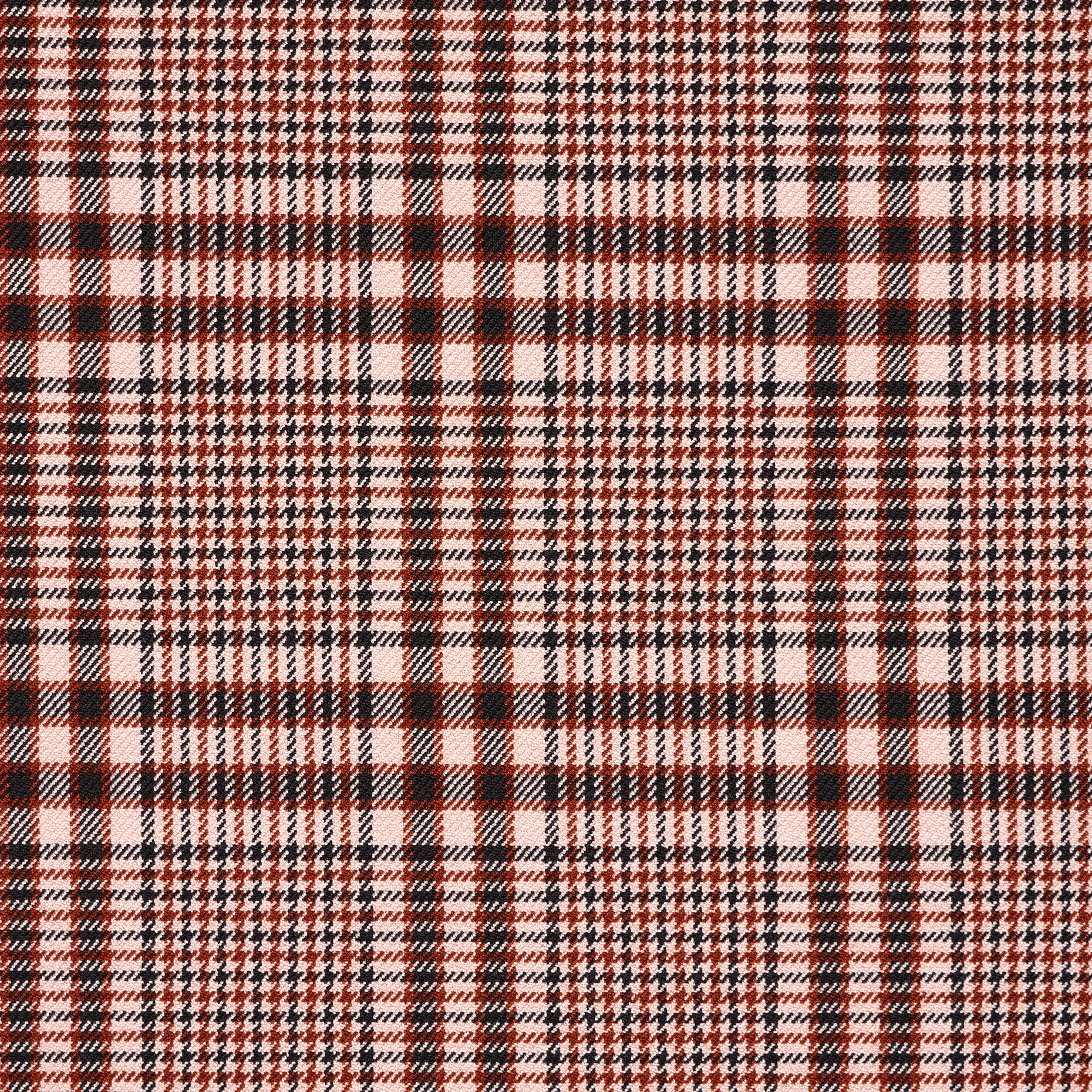 VISCOSE BLEND, ELASTIC, CHECK, BLUSHING BRIDE&RAVEN BLACK (F000035384) - Texture
