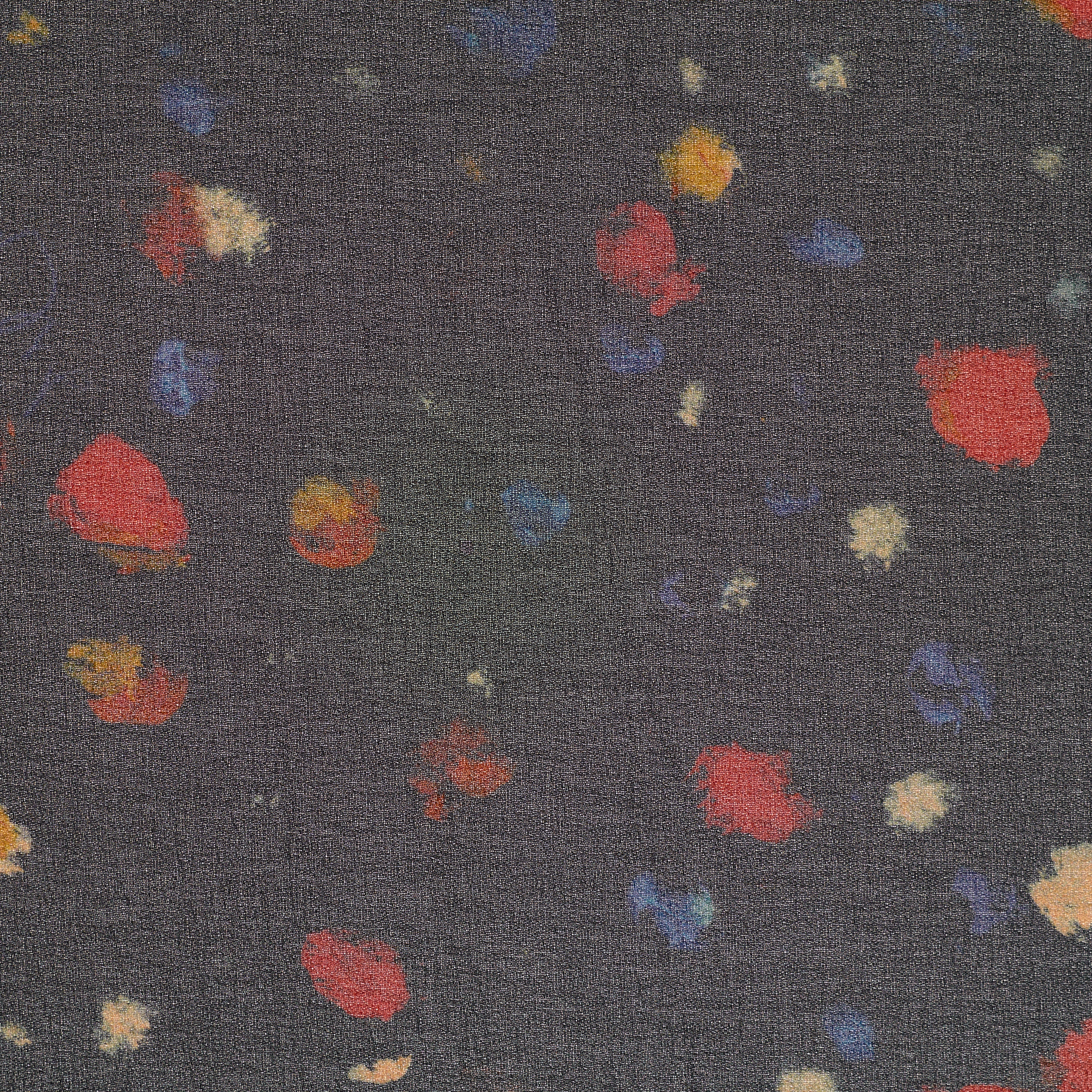 Креп, Принт, Прозрачная, Blue Nights&Deep Sea Coral (F000031927) - Ткань