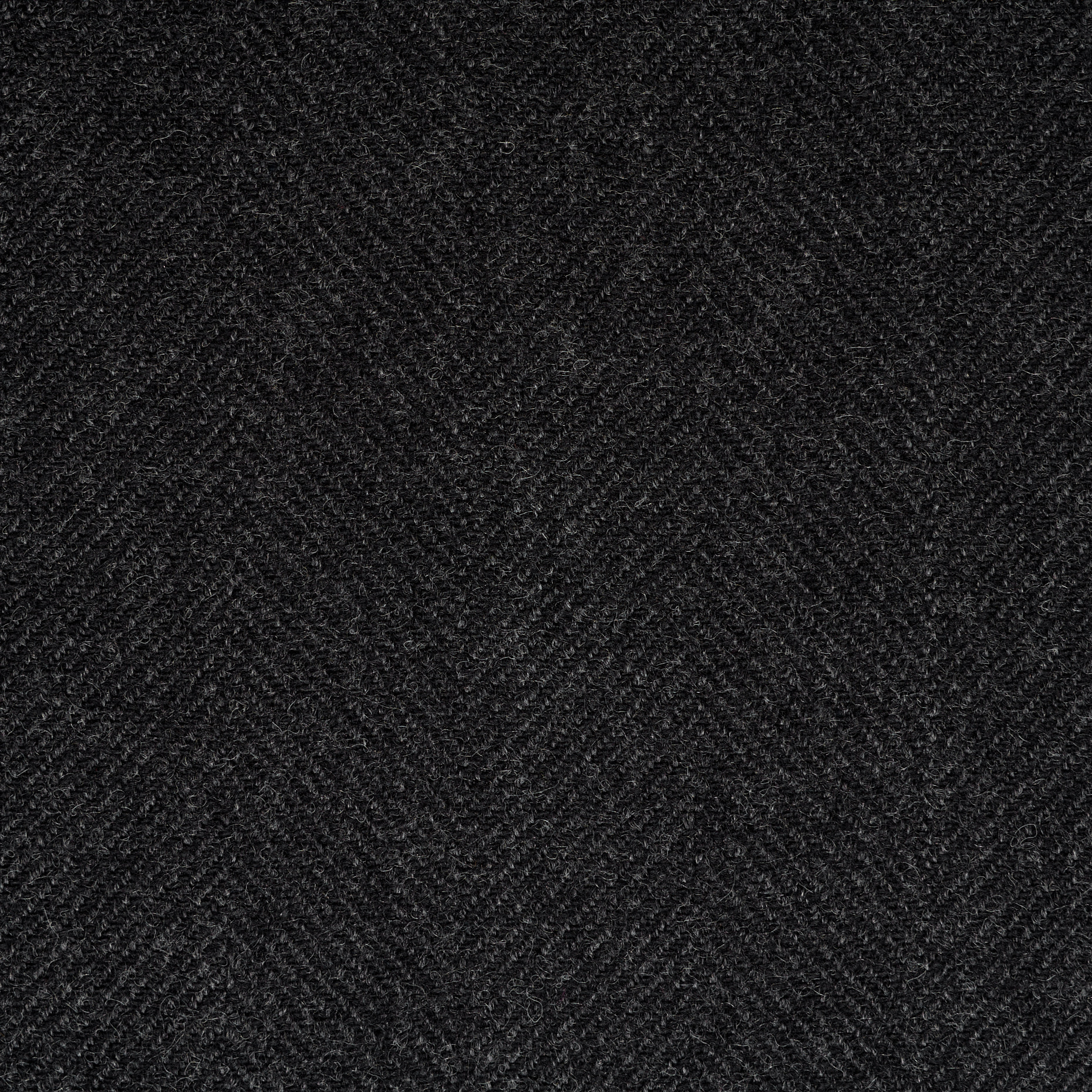 TWILL, BOILED WOOL, MELANGE, RAVEN BLACK&BLACK OLIVE (F000048957) - Texture