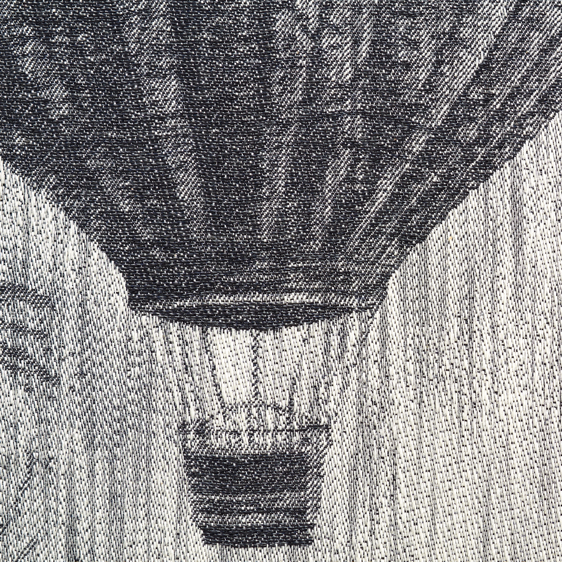 Jacquard, Cotone, Tela di Jouy, Barely Blue&Gunmetal (P000004480) - Trama