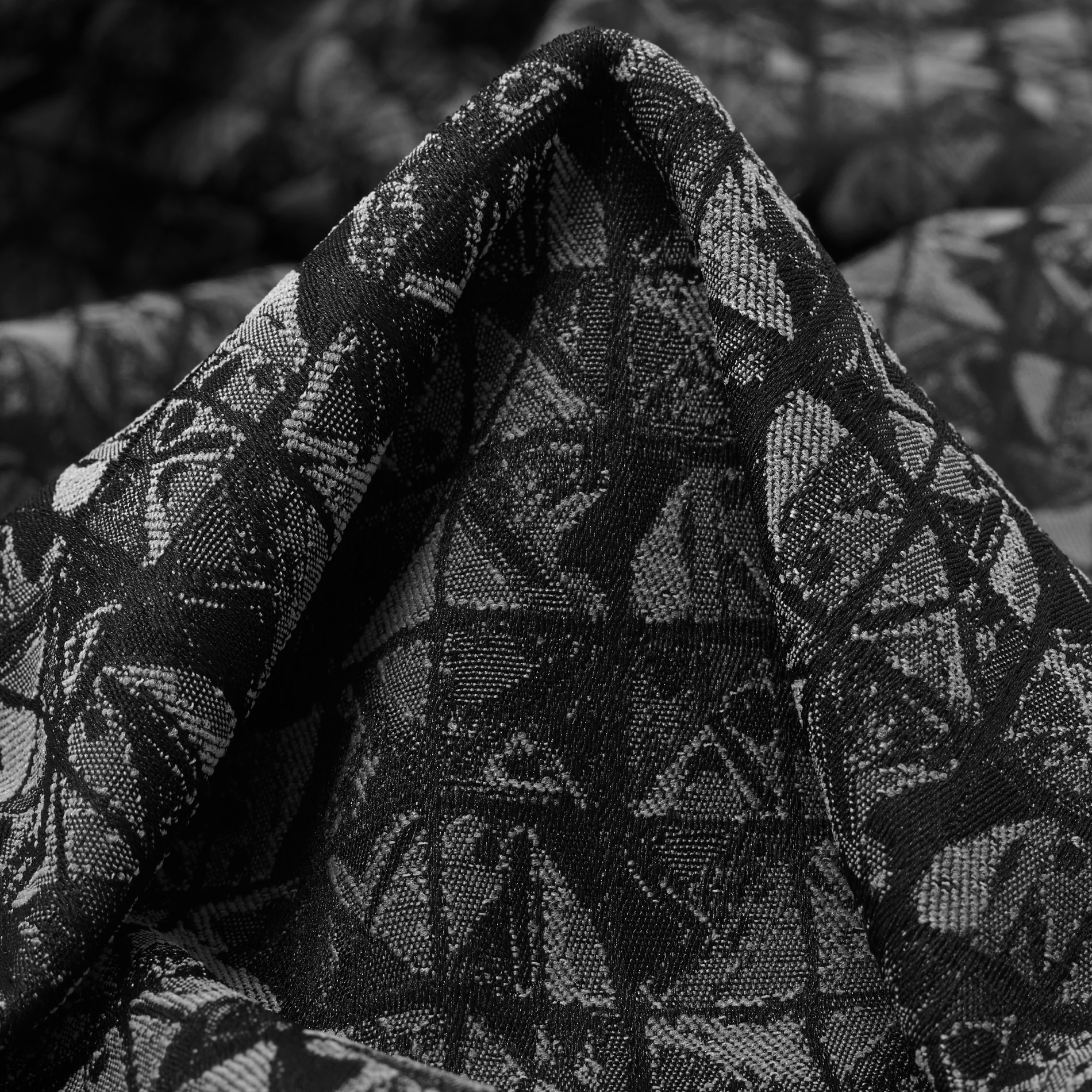 JACQUARD, ELASTIC, BLACKENED PEARL