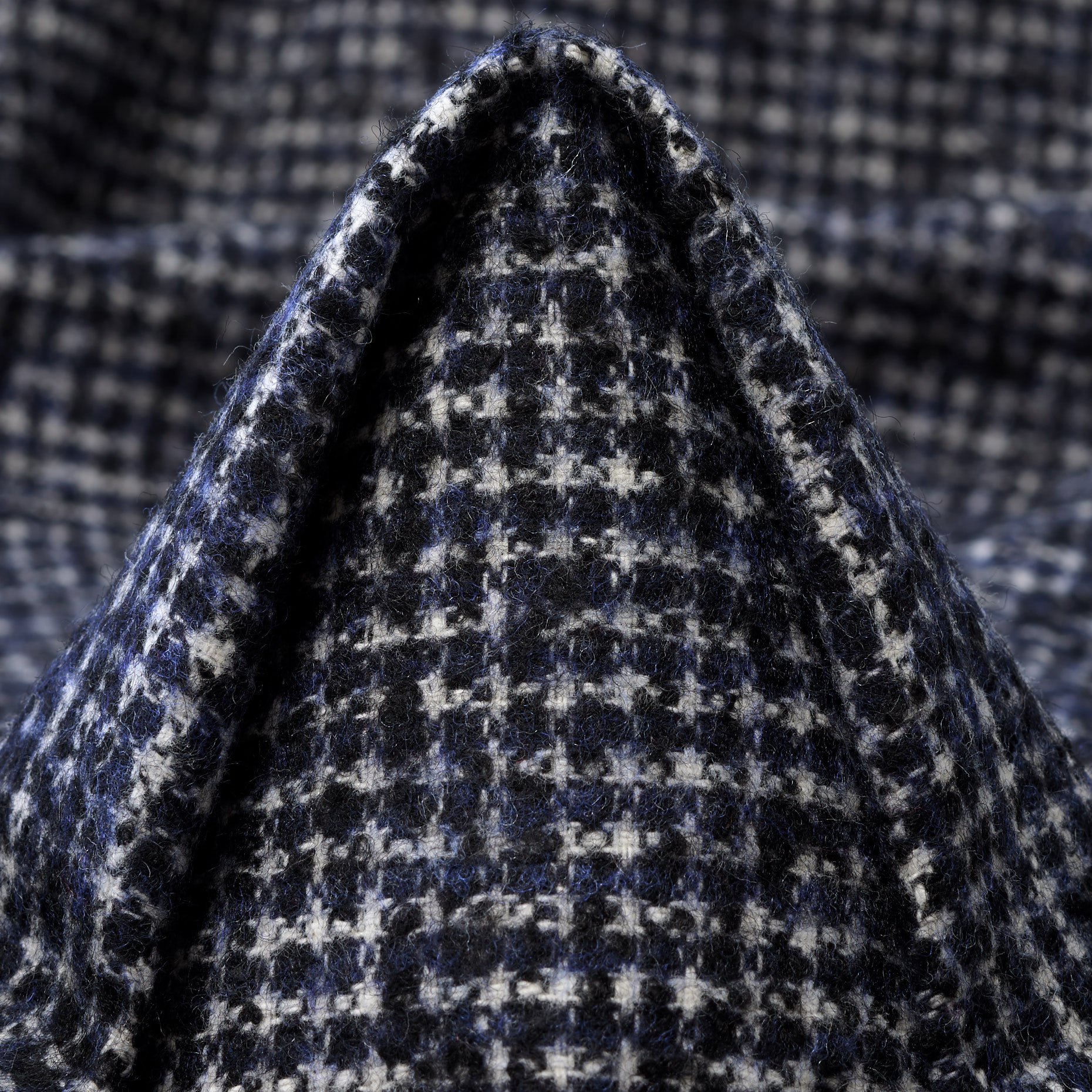 Coton , Mélange de Laine, Micro Design, Antique White&Graphite (F000045210)