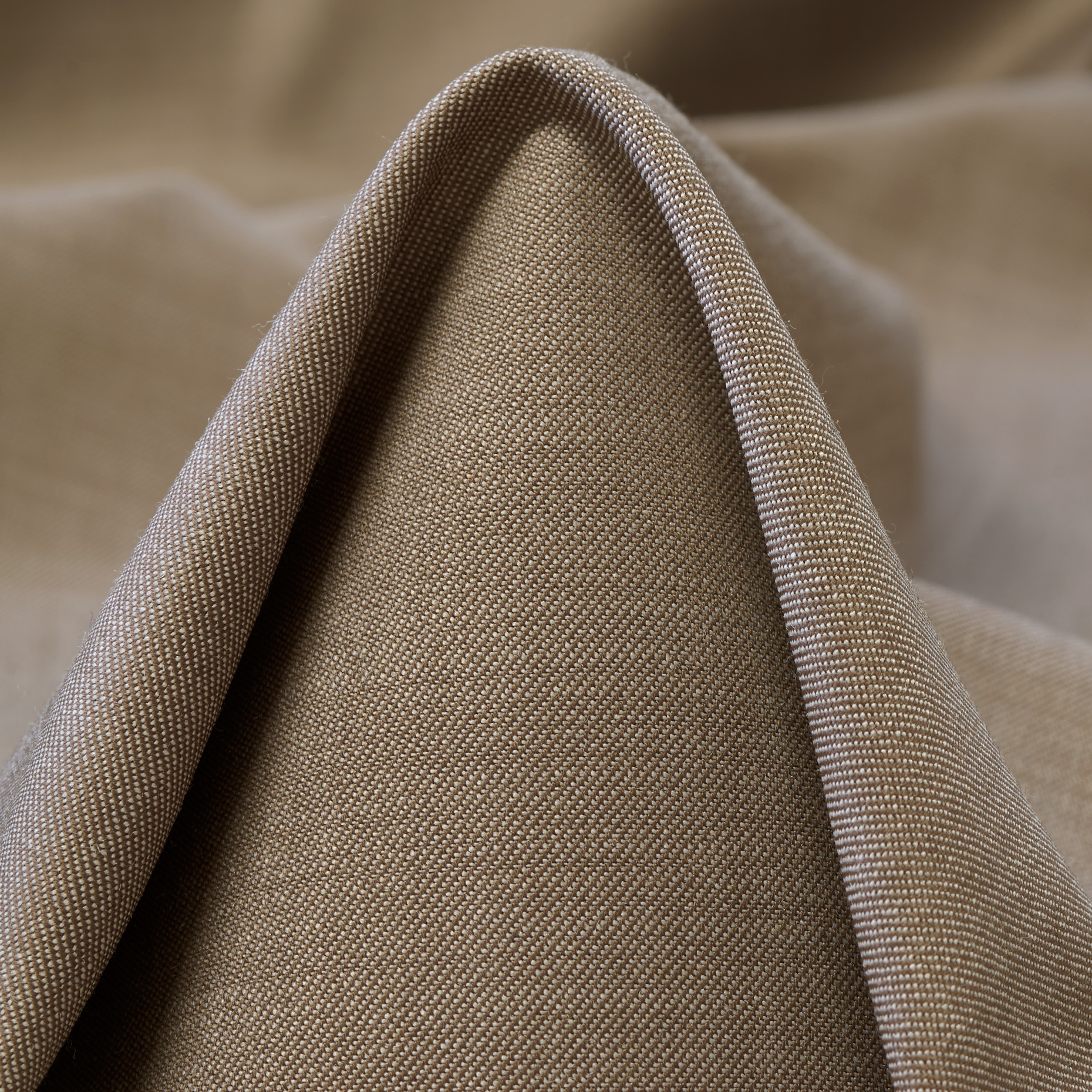 TWILL, VIRGIN WOOL, ELASTIC, VINTAGE KHAKI