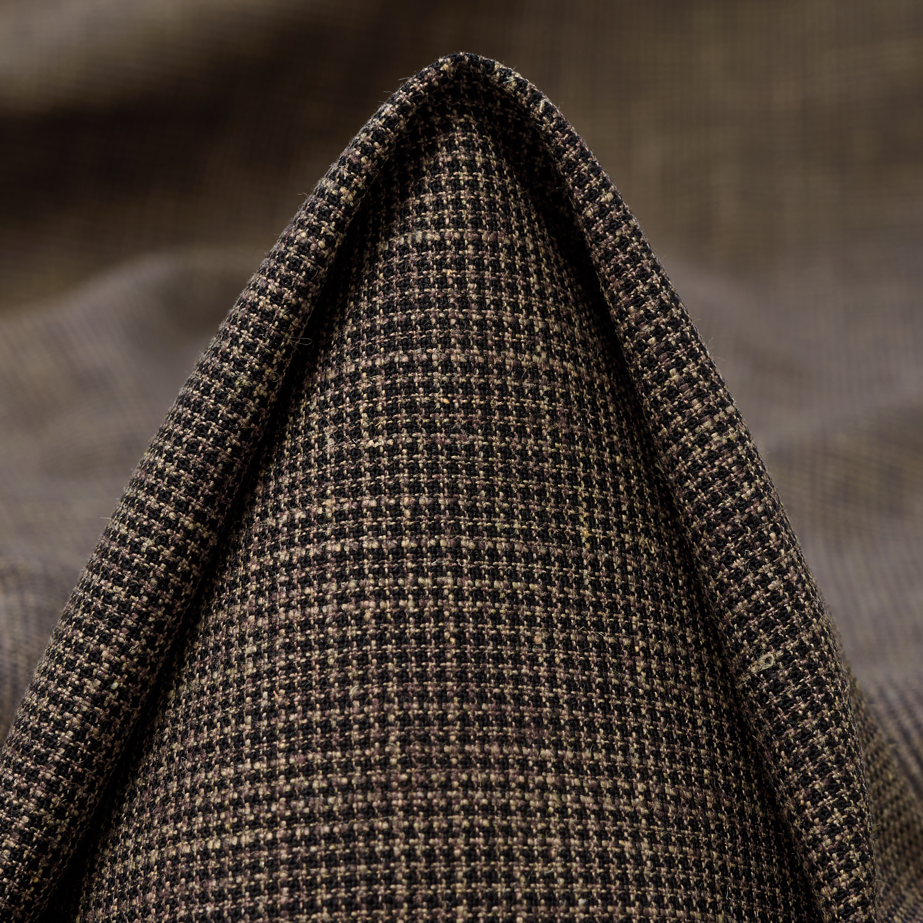 VIRGIN WOOL, COTTON BLEND, MICRO DESIGN, HOT FUDGE (F000047270)