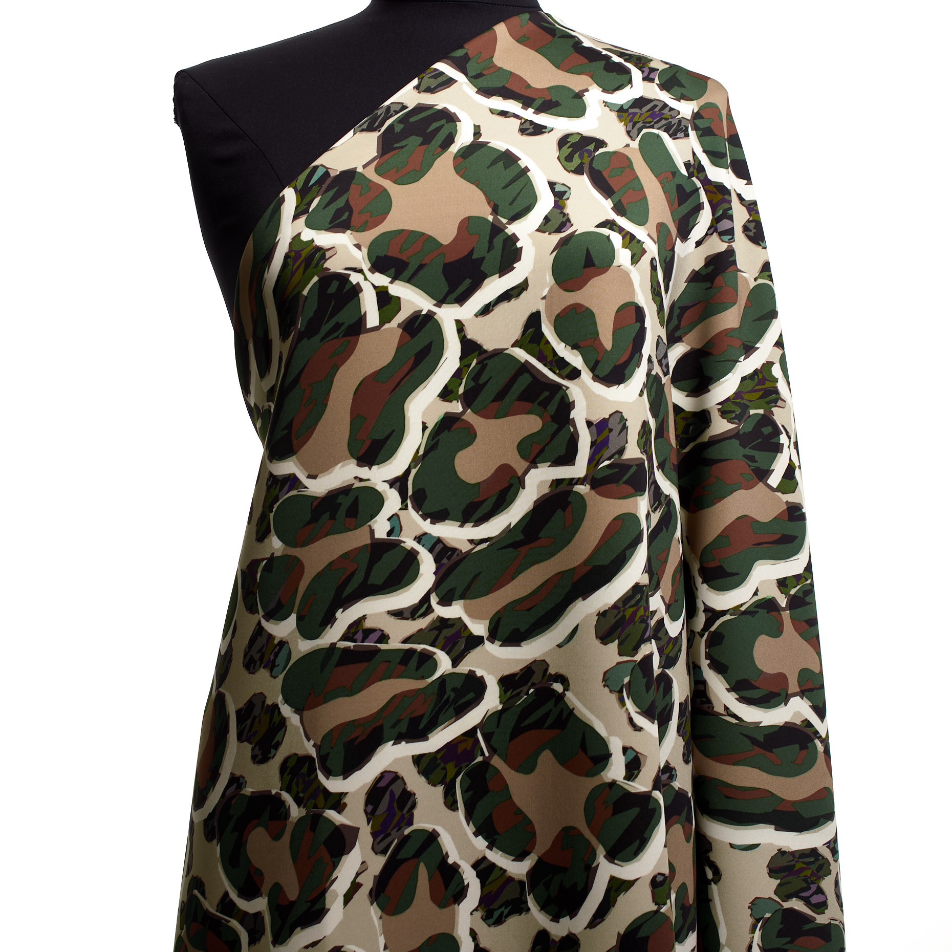 TECHNO JERSEY, PRINTED, EDEN GREEN&TAUPE (F000042856) - Mannequin