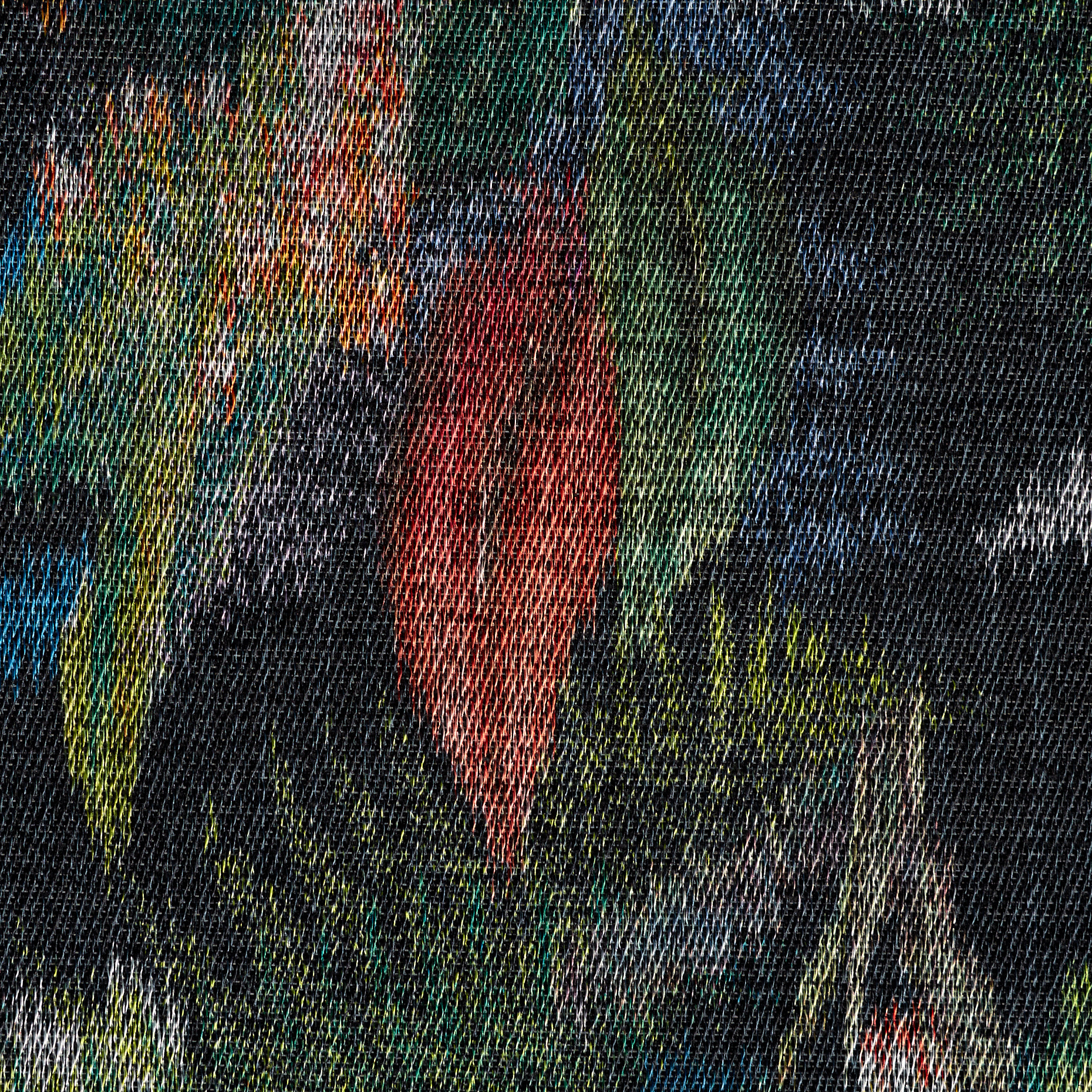 Jacquard, Baumwolle Mix, Floral, Cyaneus&Golden Apricot (P000004400) - Gewebe