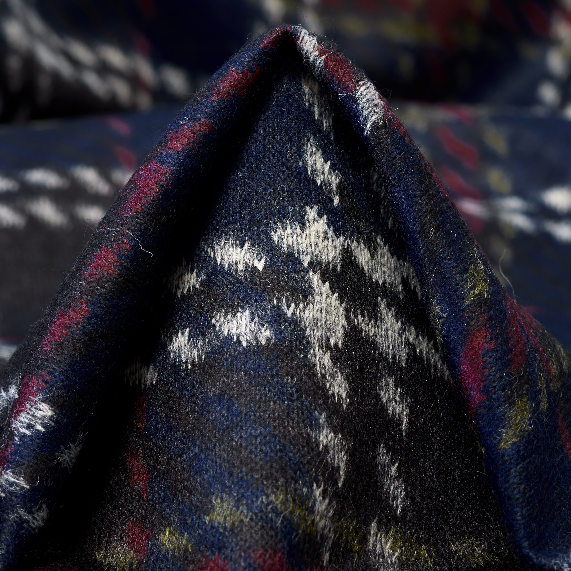 Jersey, Wolle Mix, Karo, Navy Peony&Merlot (F000041570)