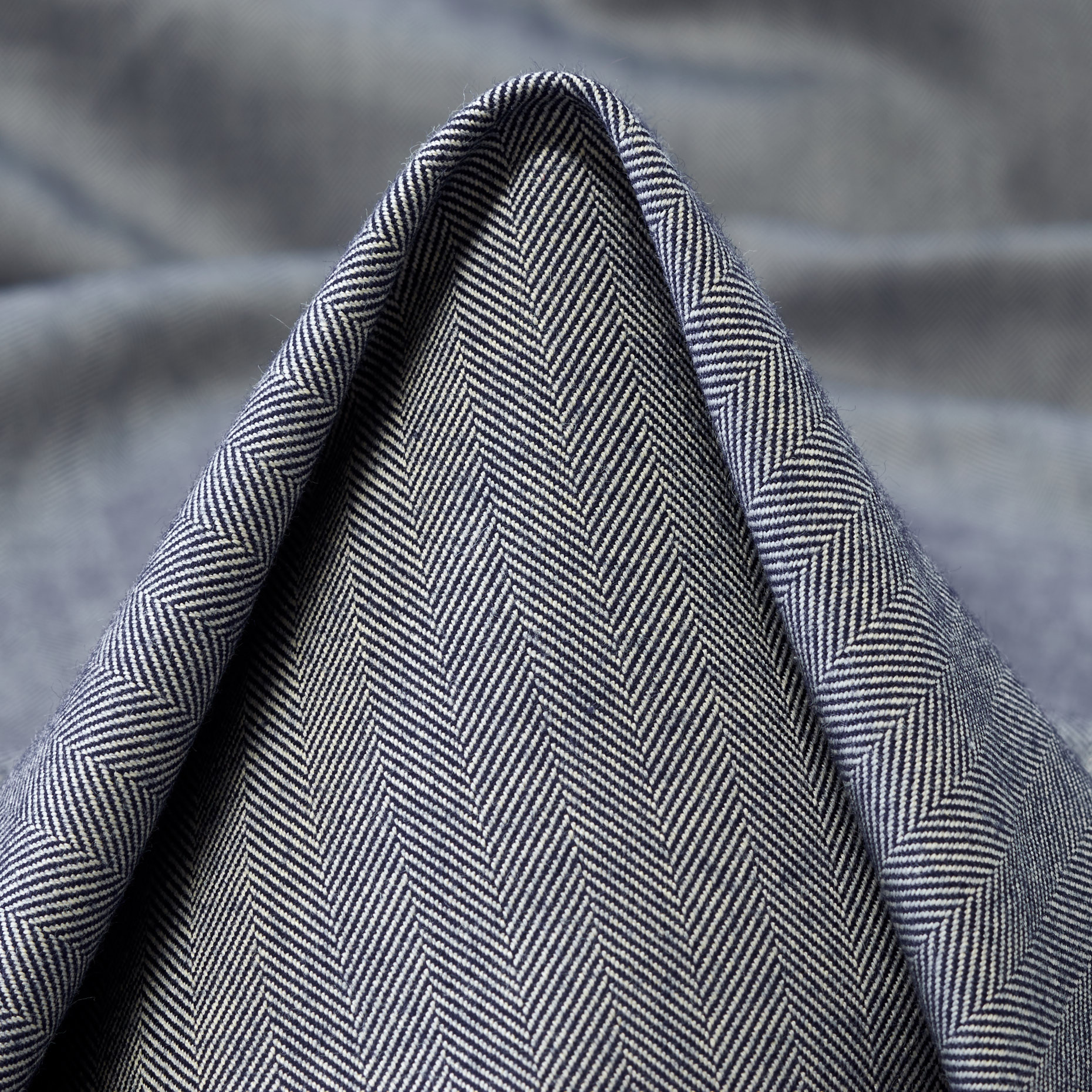 COTTON, HERRINGBONE, MEDIEVAL BLUE (F000043829)