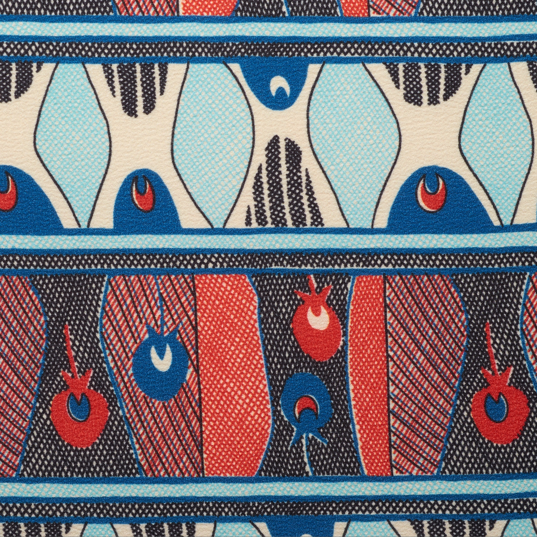 CRÊPE, ELASTIC, ANTIQUE WHITE&BLUE GLASS (F000026575) - Texture