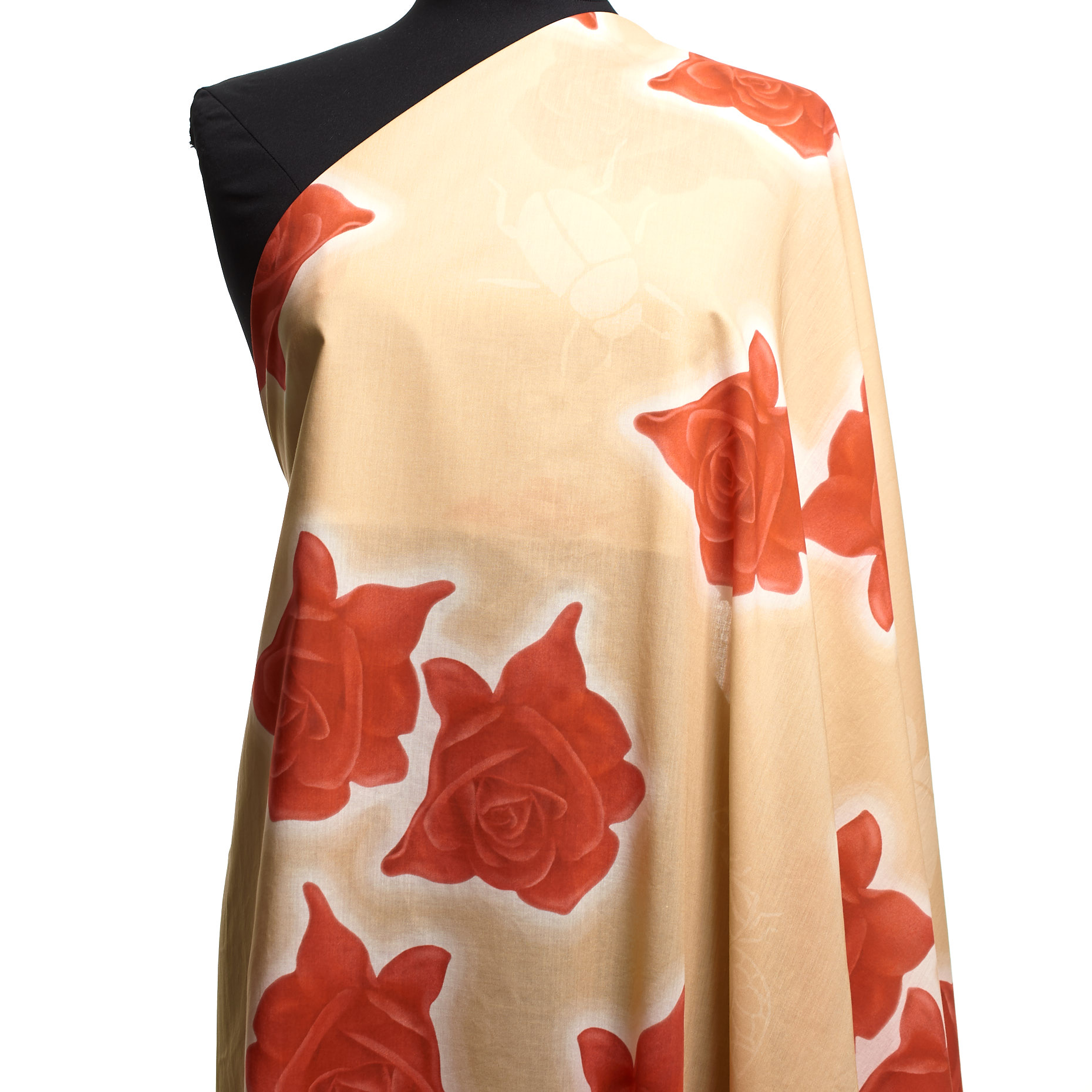 BATISTE, COTTON, PRINTED, RED ALERT&BRILLIANT WHITE (F000031923) - Mannequin