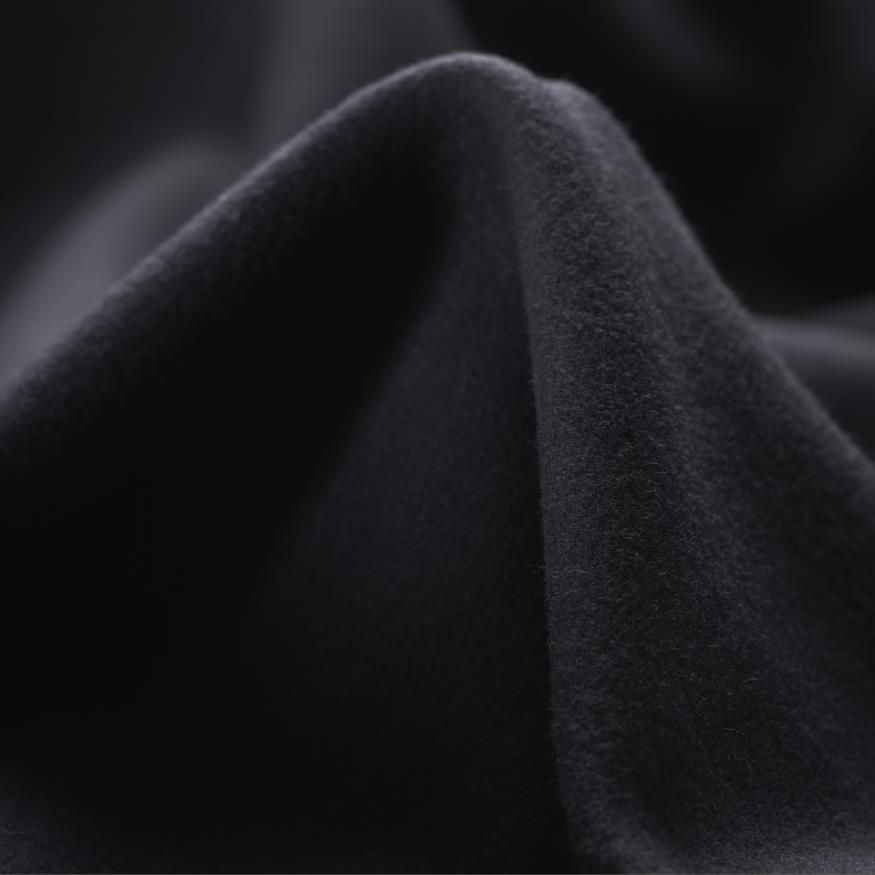 FLEECE, VISCOSE BLEND, ELASTIC, METEORITE (F000027786)