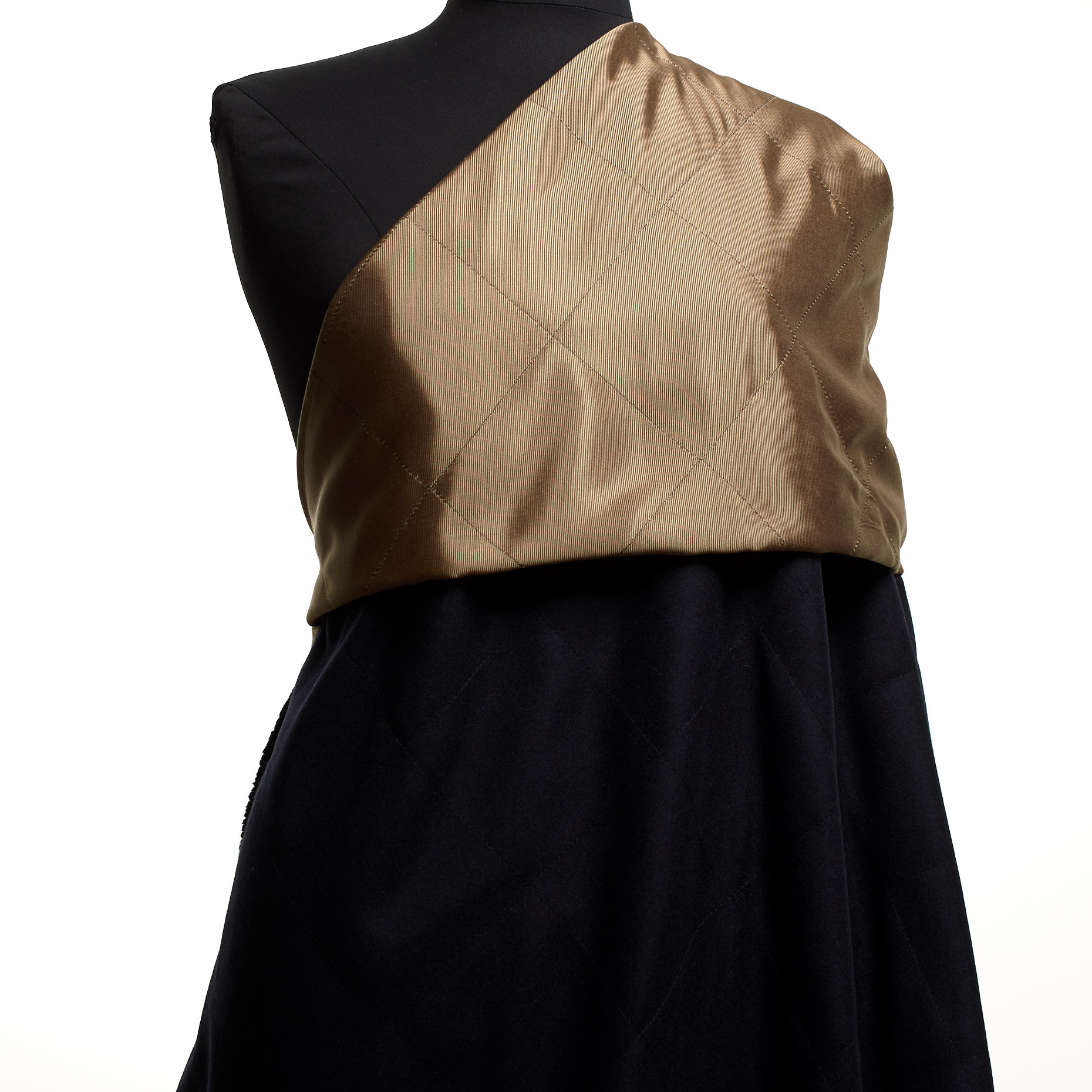 Double, Wełna, Pikowany, Midnight Blue&Taupe (T0000192) - Manekin