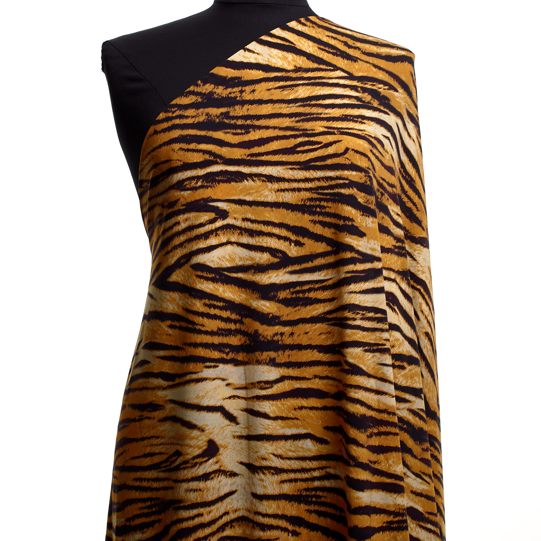 Single Jersey, Élastique, Imprimé, Flame Orange (F000042865) - Mannequin