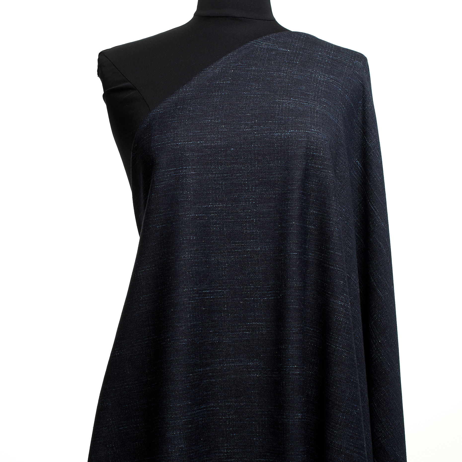 WOOL, COTTON BLEND, CHECK, BLACK IRIS&SKYRIDE (F000047702) - Mannequin