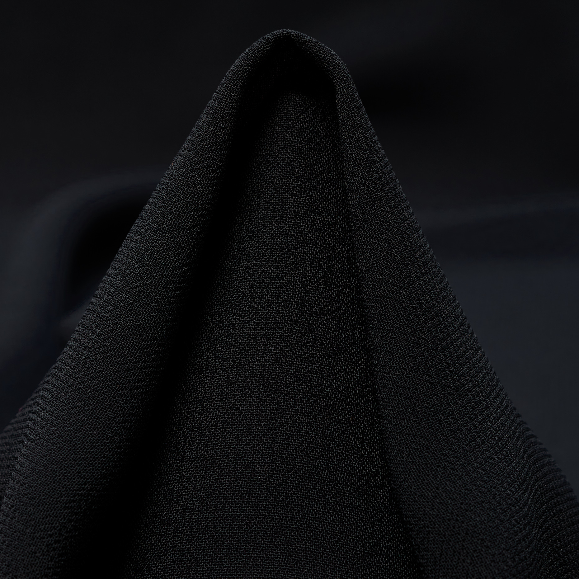 CRÊPE, TRANSPARENT, JET BLACK