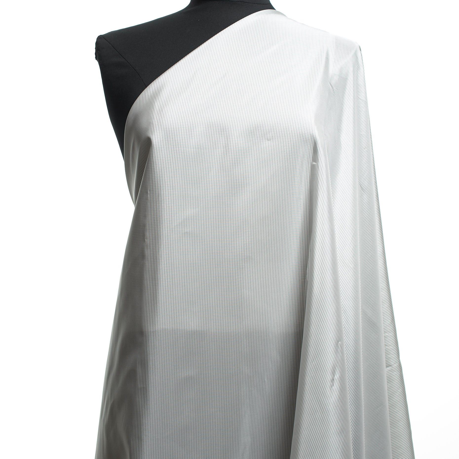 LINING, CUPRO, STRIPES, VULCAN&BRILLIANT WHITE (F000037249) - Mannequin