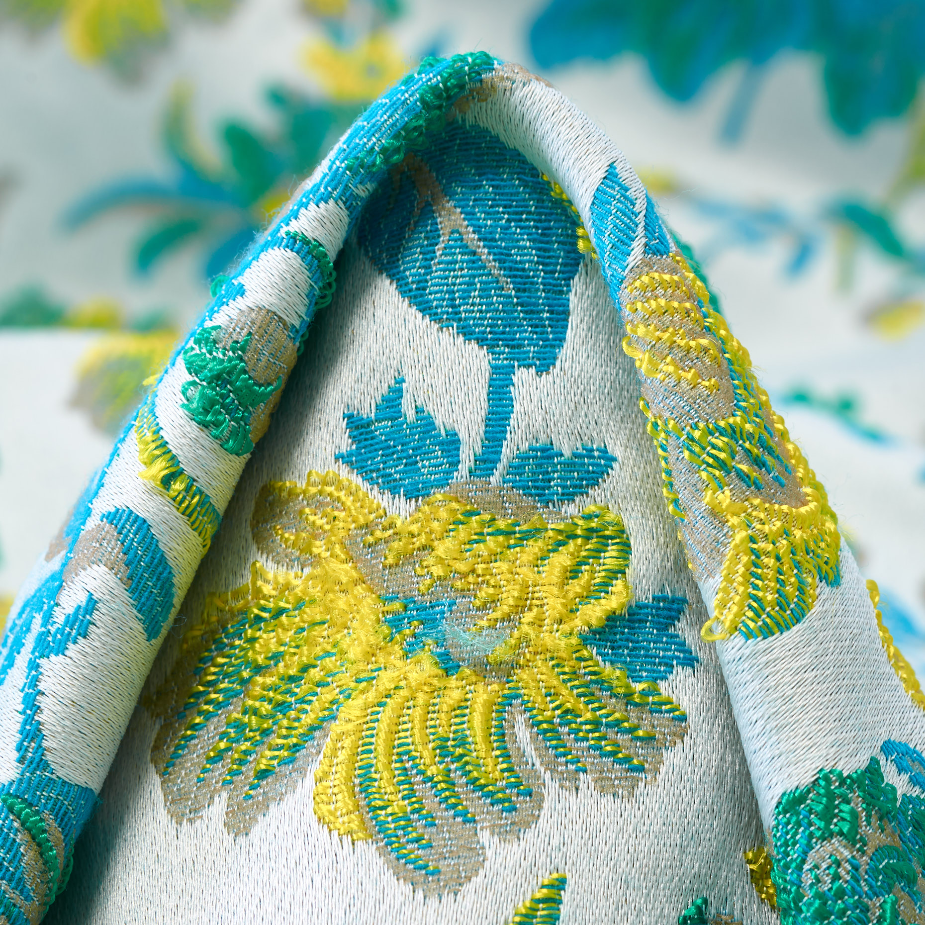 JACQUARD, COTTON BLEND, ELASTIC, NIMBUS CLOUD&MINT