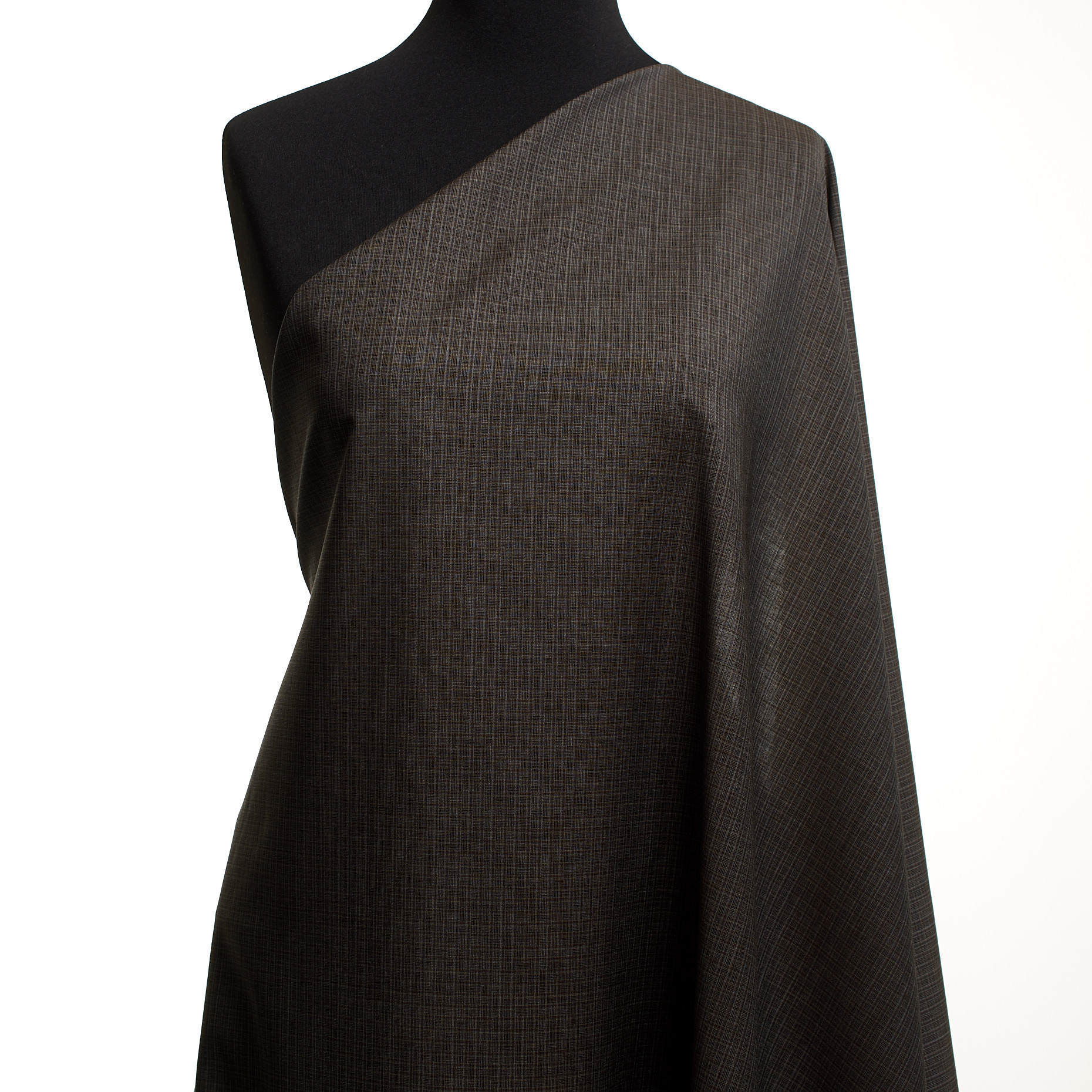 COOL WOOL, VIRGIN WOOL, CHECK, COFFEE QUARTZ (F000005909) - Mannequin