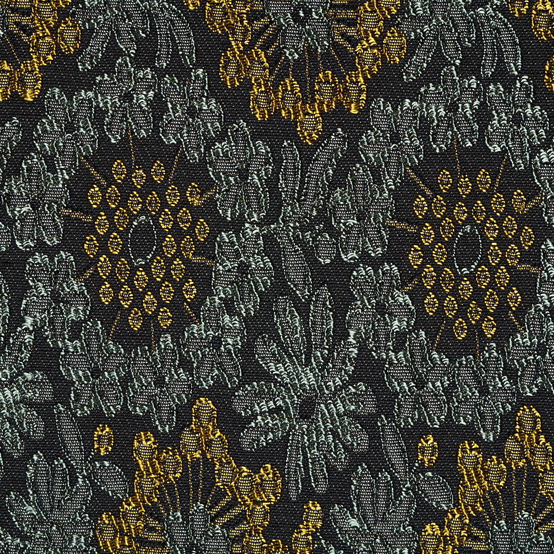Jacquard, Floreal, Honey Mustard&Dark Jade (F000023237) - Tejido