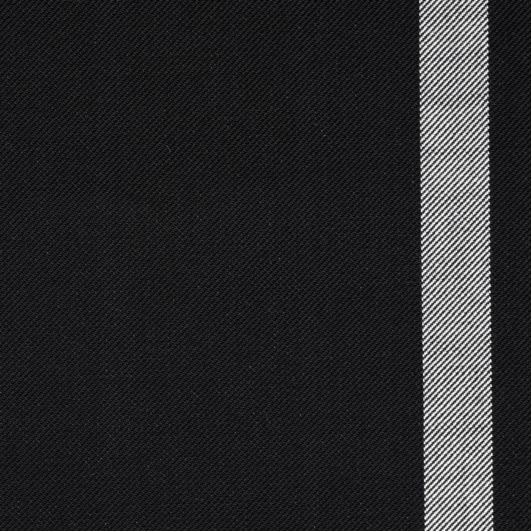 Sergé, Coton, Raven Black&Snow White (F000035833) - Tissage