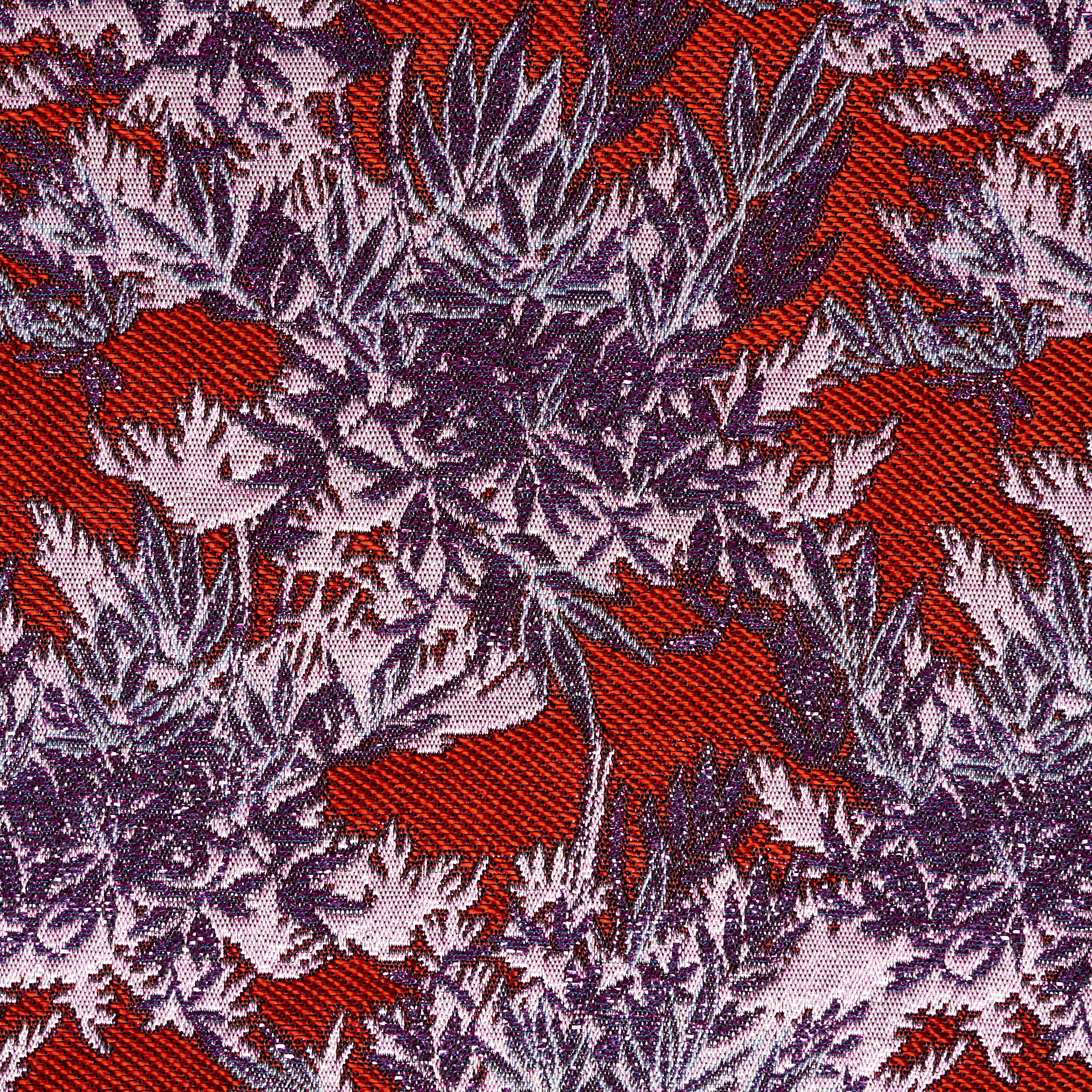 JACQUARD, ACETATE, SHIMMERING, TANGO RED&HYACINTH VIOLET (P000004680) - Texture