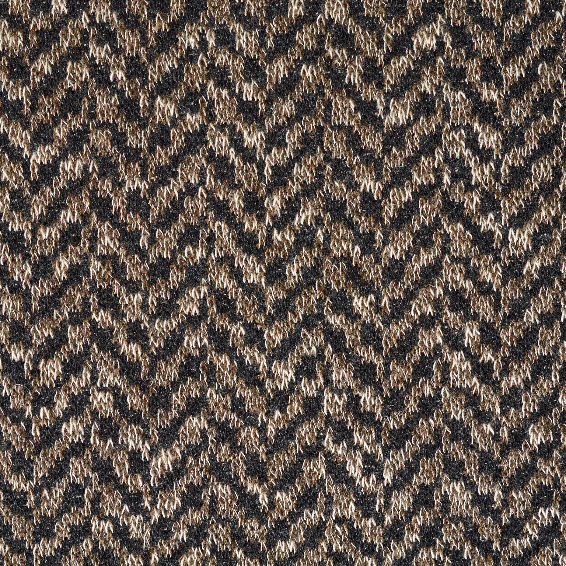 Жаккард , Шерсть Смесовая, Елка, Affogato&Moonless Night (F000043893) - Ткань