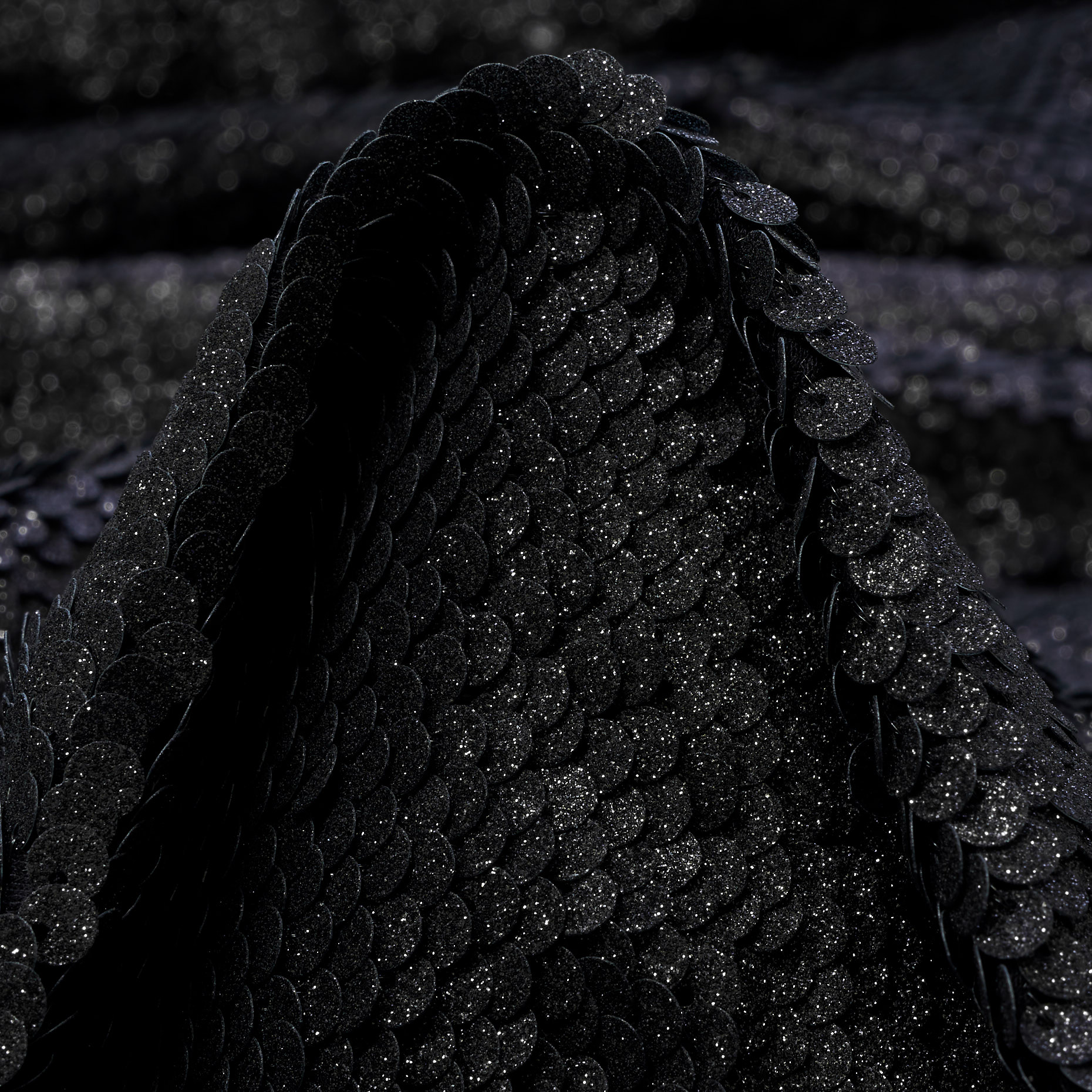 SEQUIN, SHIMMERING, ELASTIC, JET BLACK (F000042860)