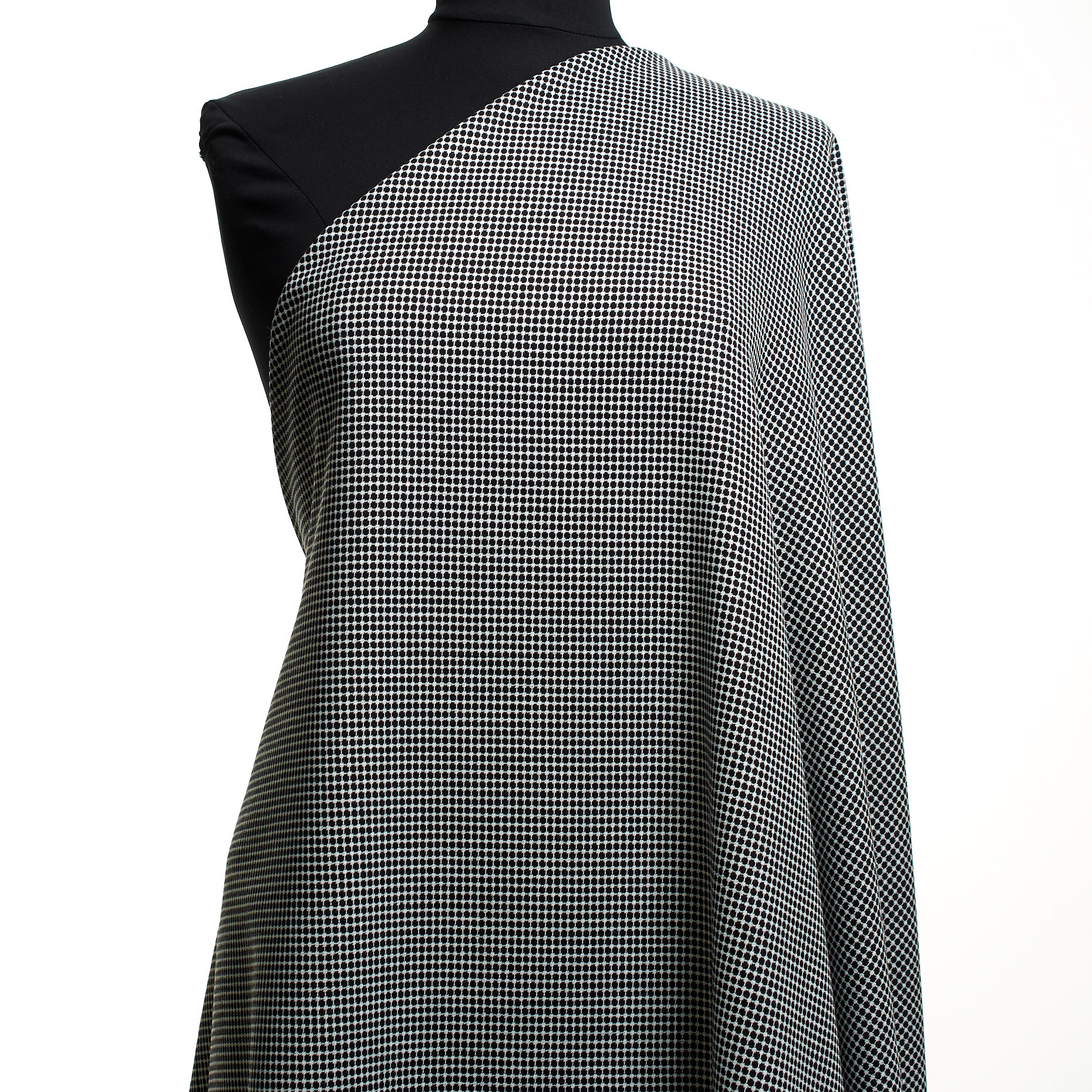 JACQUARD, WOOL, DOTS, BLACK&BRILLIANT WHITE (F000017713) - Mannequin