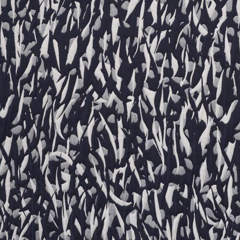 Jacquard Double, Cotone, Stretch, Midnight Blue&Ivory (F000030685) - Trama