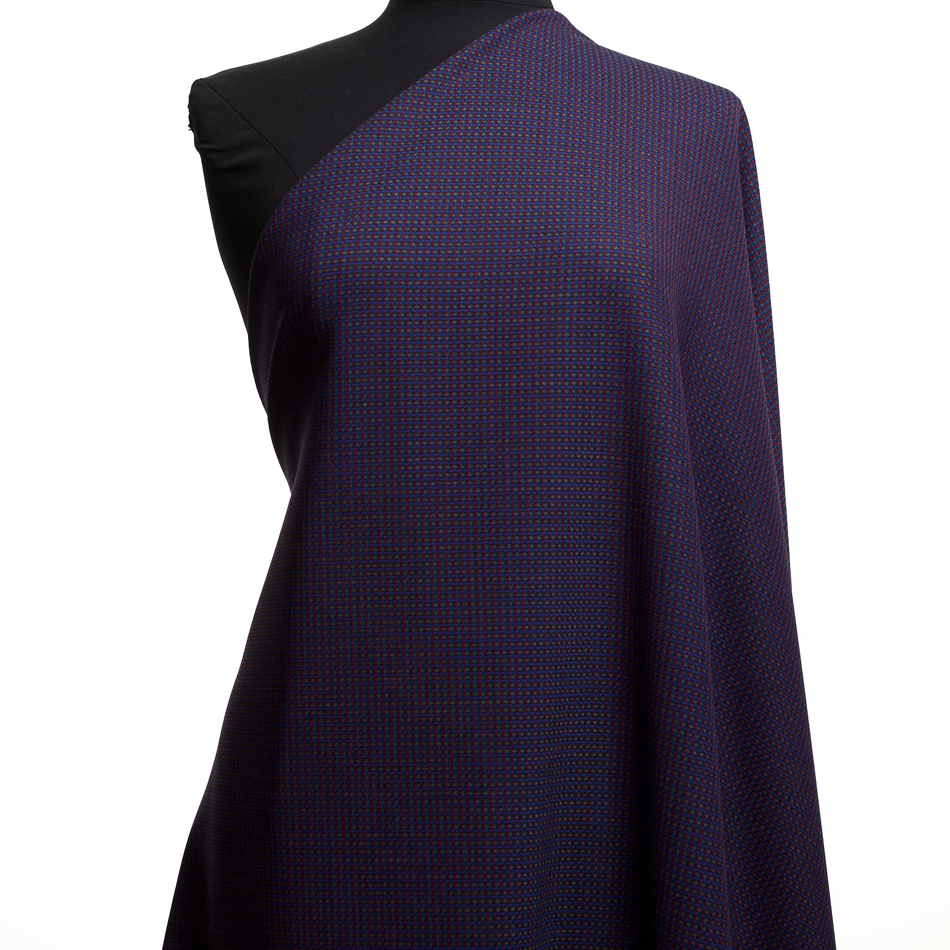 JACQUARD, VIRGIN WOOL, MICRO DESIGN, TRUE BLUE&RED ALERT (F000037595) - Mannequin