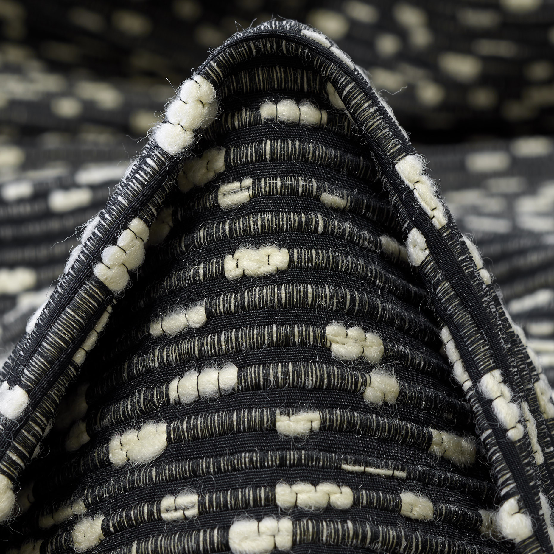 BOUCLÉ, WOOL BLEND, BLACK&IVORY (F0001345)