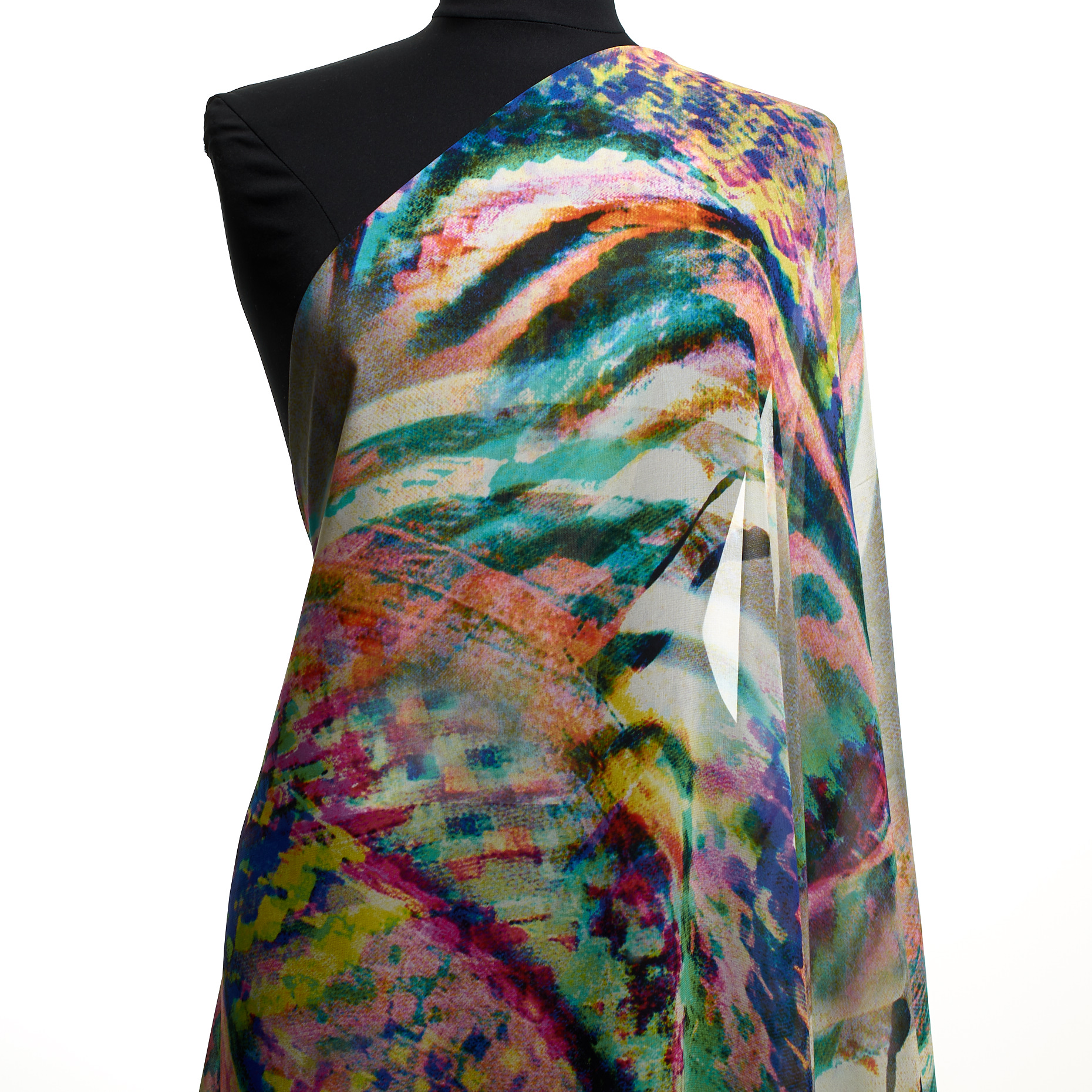 SILK, CRÊPE, PRINTED, MULTICOLOR (F000018732) - Mannequin