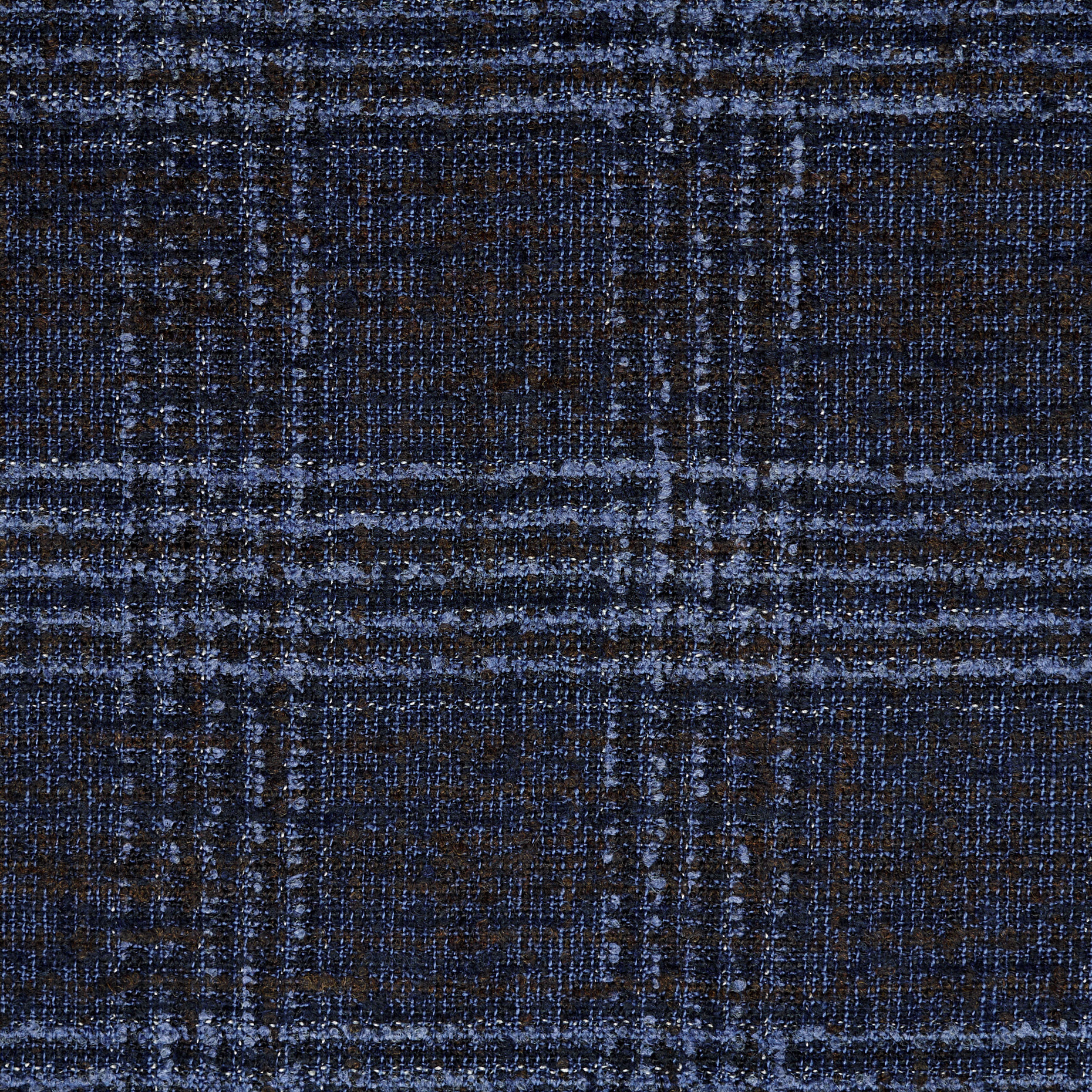 Bouclé, Laine Vierge, Cadre, Blue Indigo (F000044752) - Tissage