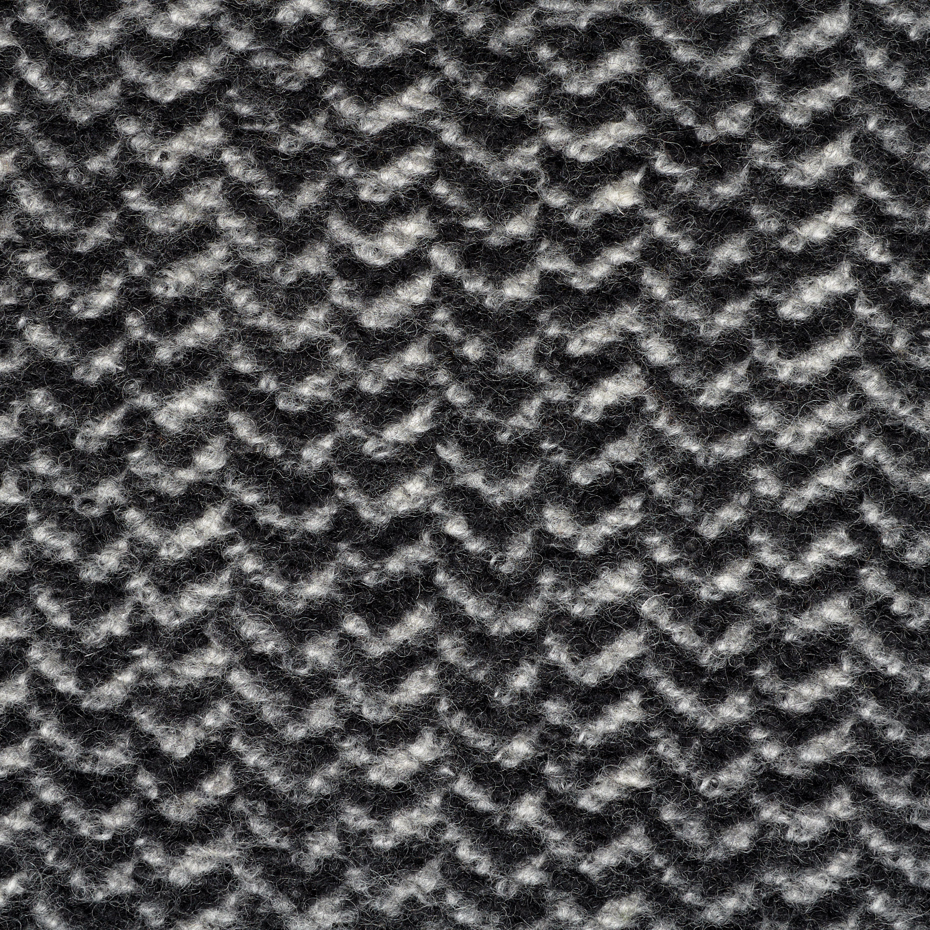 KNIT, BOILED WOOL, MELANGE, VAPOROUS GRAY&RAVEN BLACK (F000034052) - Texture