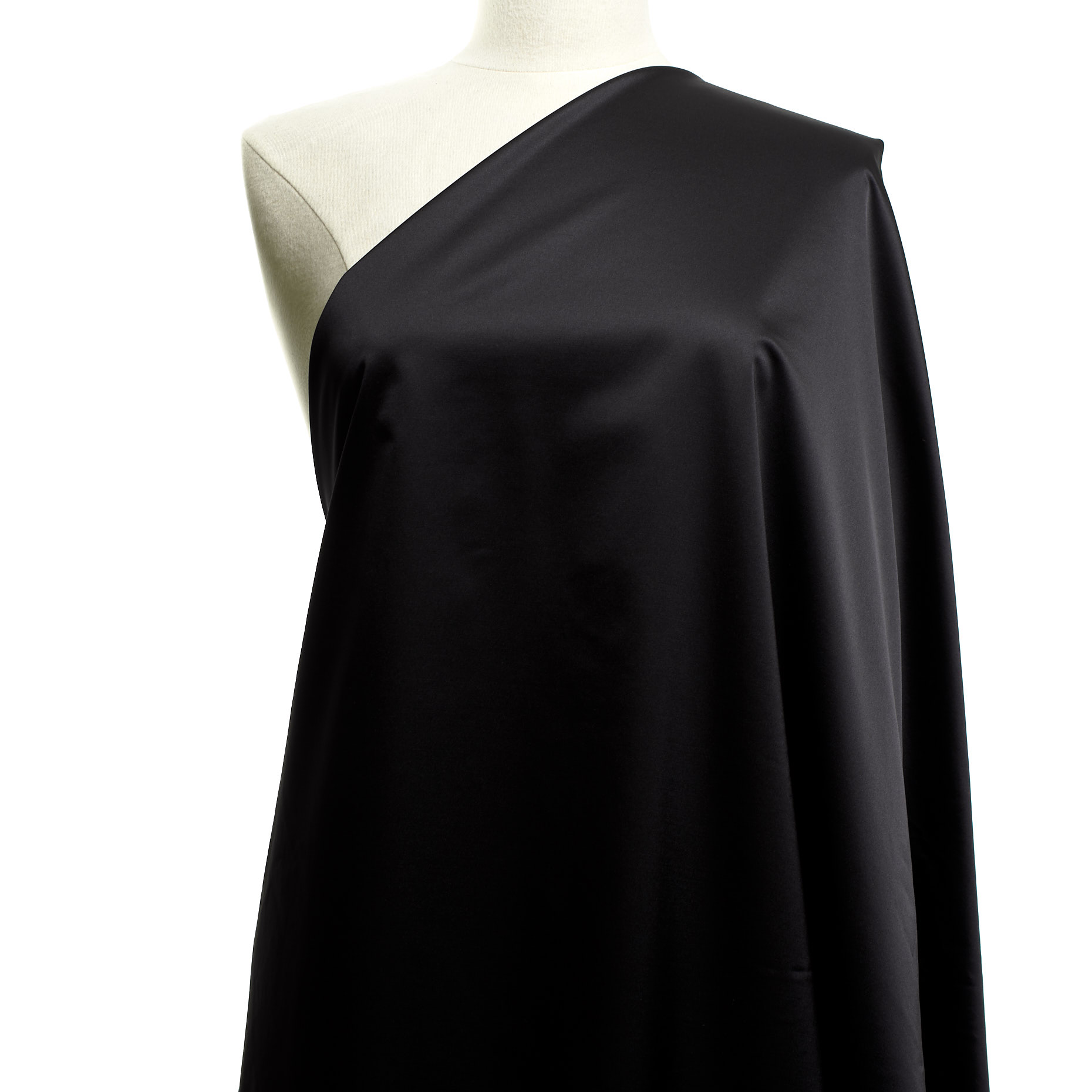 SATIN, COTTON ELASTIC, JET BLACK (F000042631) - Mannequin