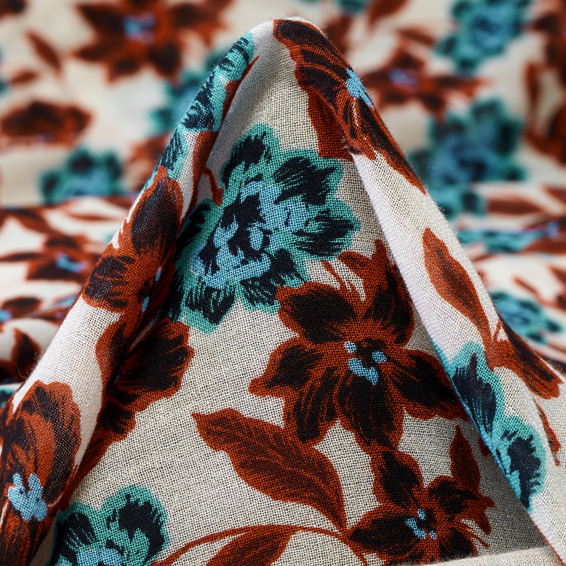 Voile, Viscosa, Floreale, Capri&Marsala