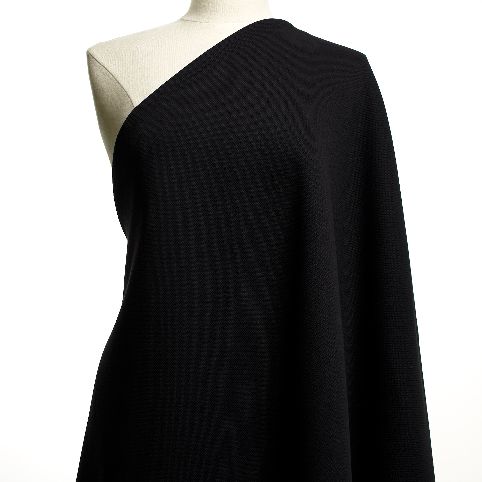 DOUBLE, JERSEY, COTTON, JET BLACK (T0000684) - Mannequin