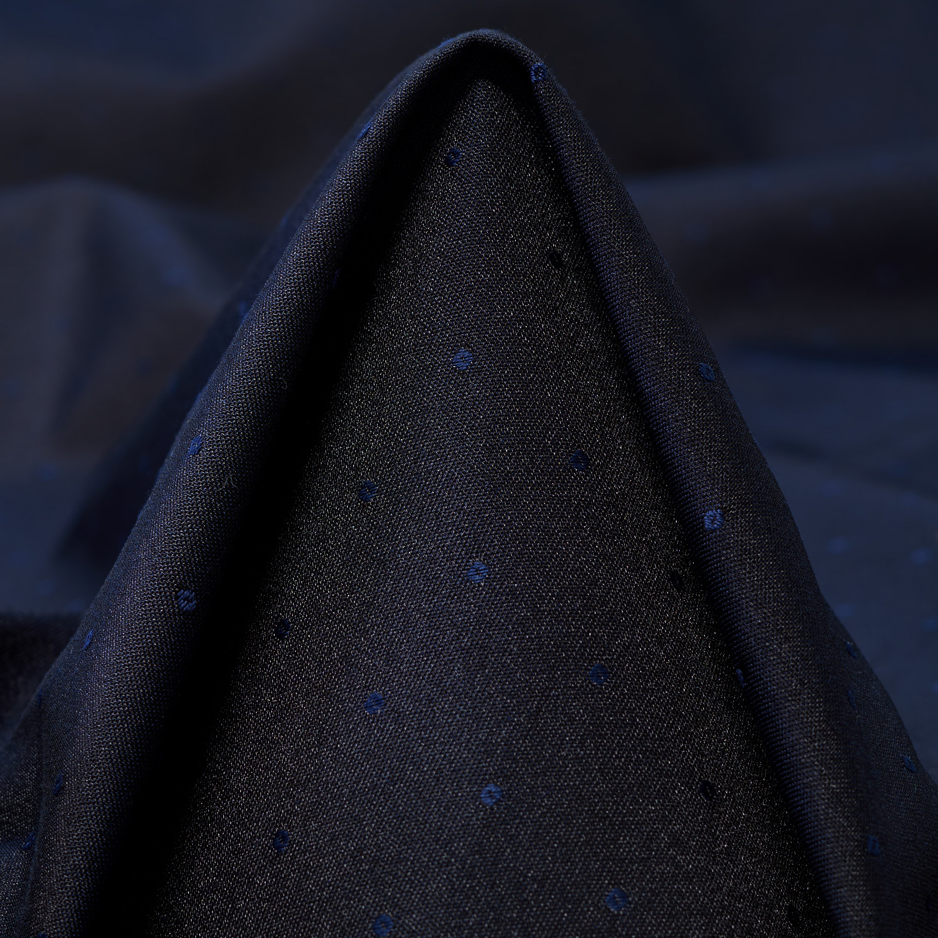 JACQUARD, COTTON BLEND, TAFFETA, MIDNIGHT BLUE (F0001714)