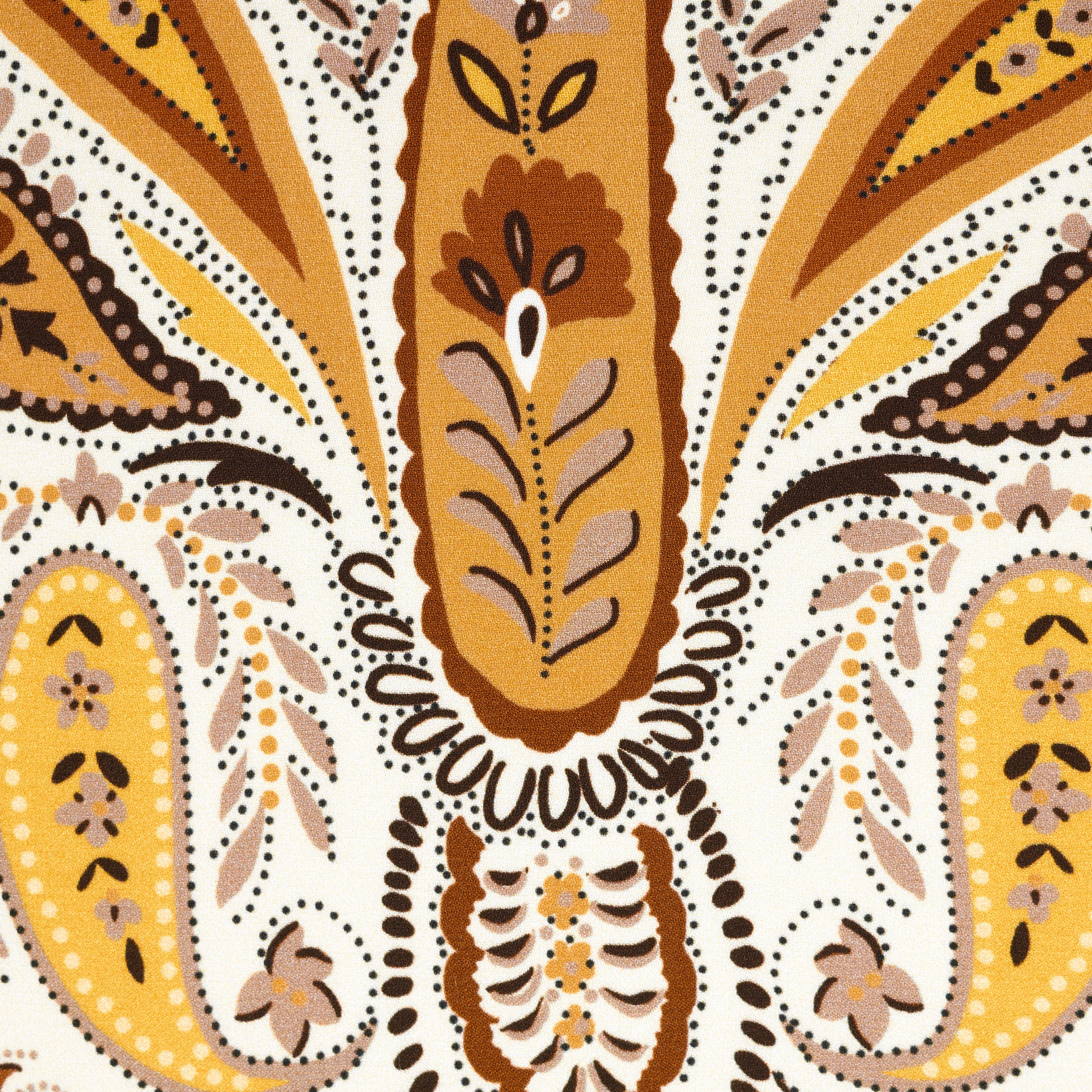 SATIN, VISCOSE, PRINTED, RUST&SNOW WHITE (F000040365) - Texture