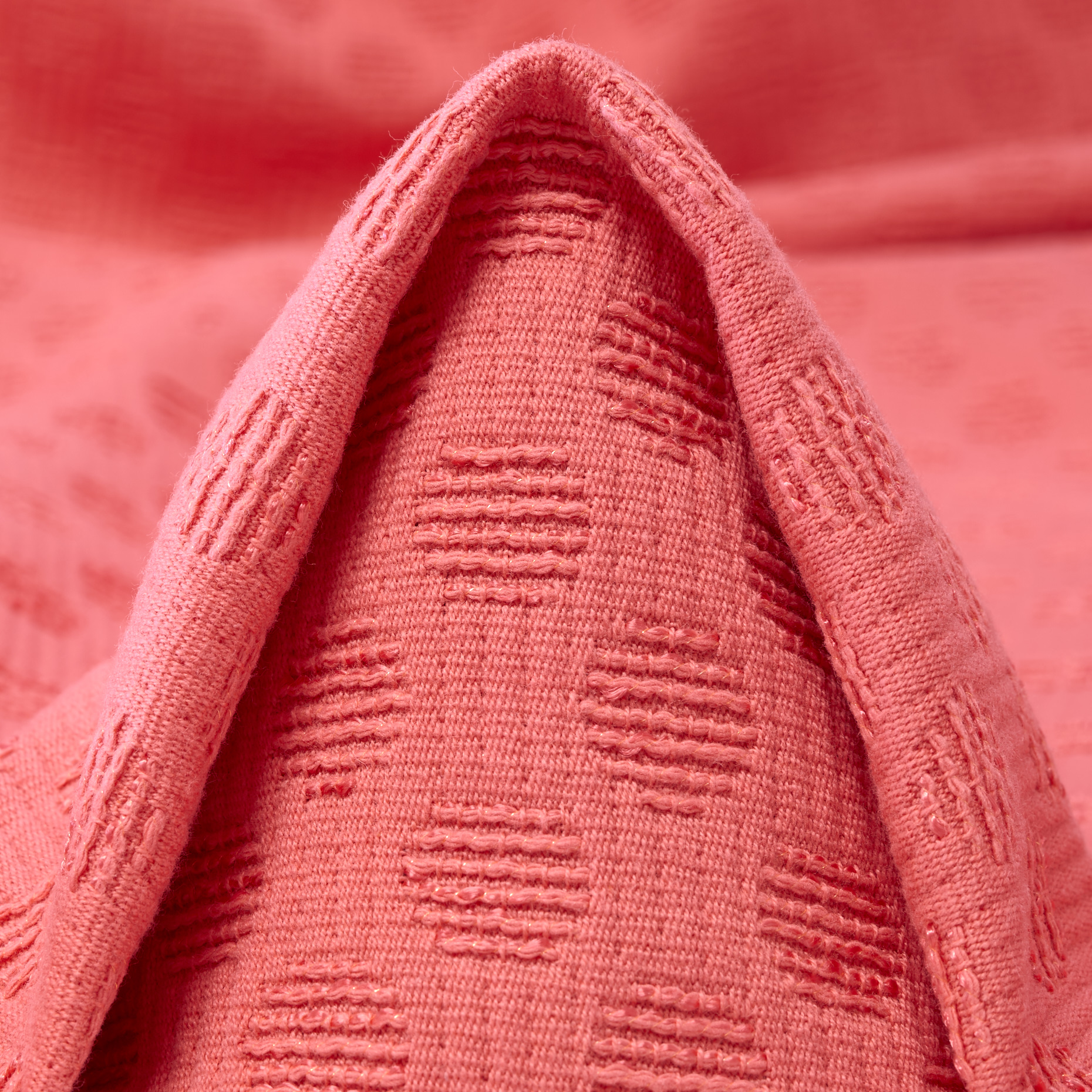 JACQUARD, COTTON, TONE ON TONE, SUGAR CORAL (F000023809)