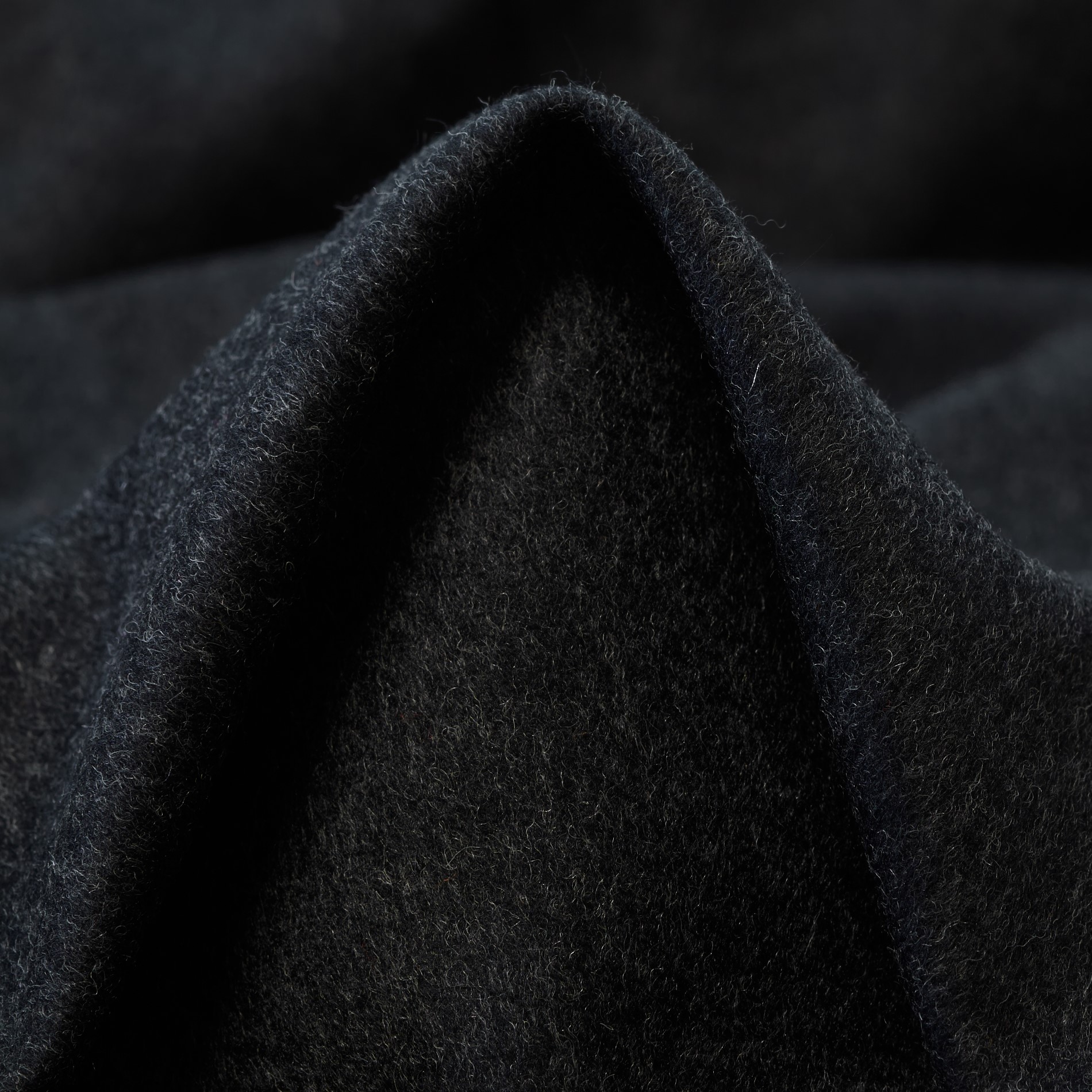BOILED WOOL, CASHMERE, BRUSHED, BLACK ONYX (F000033697)