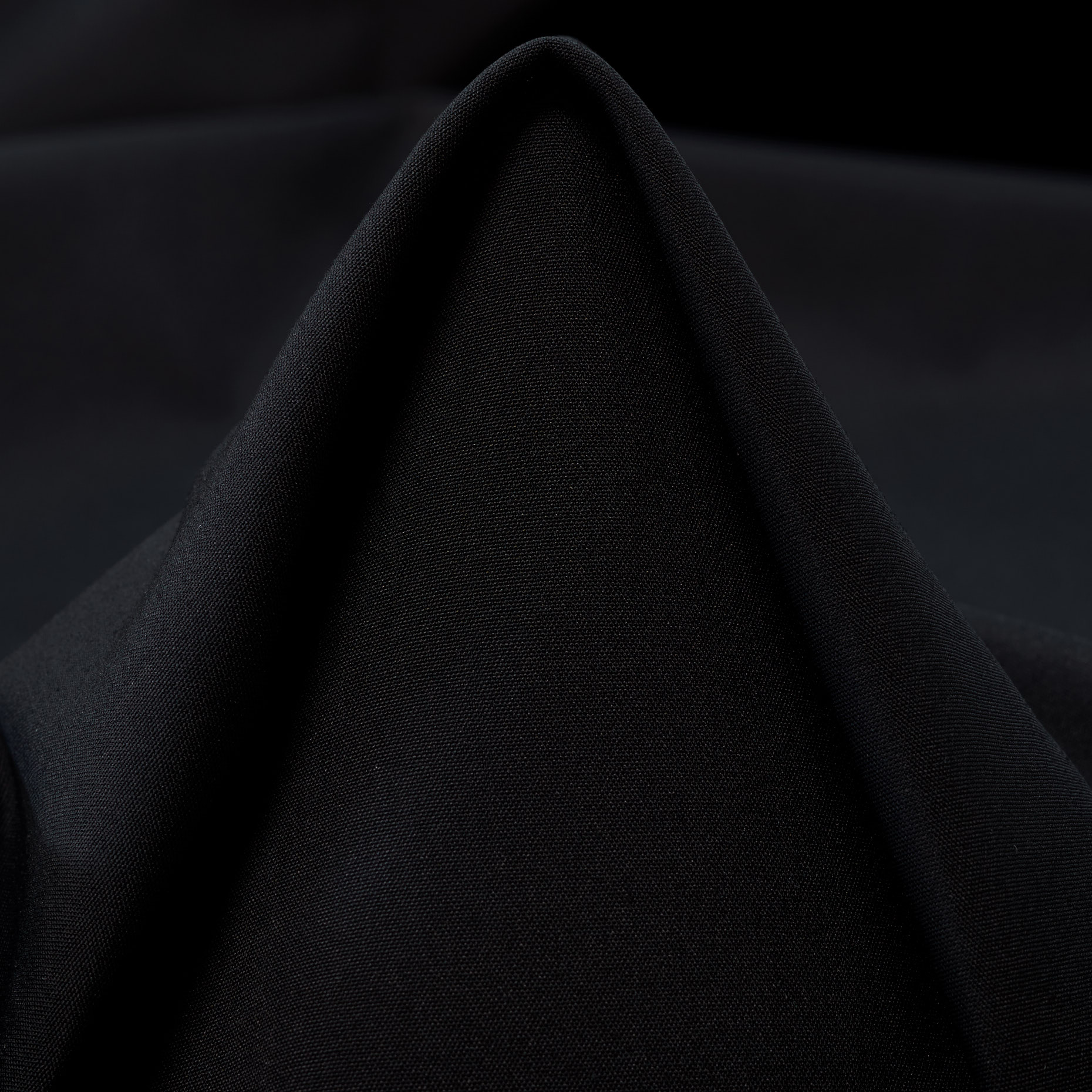 POPLIN, COTTON, ELASTIC, RAVEN BLACK