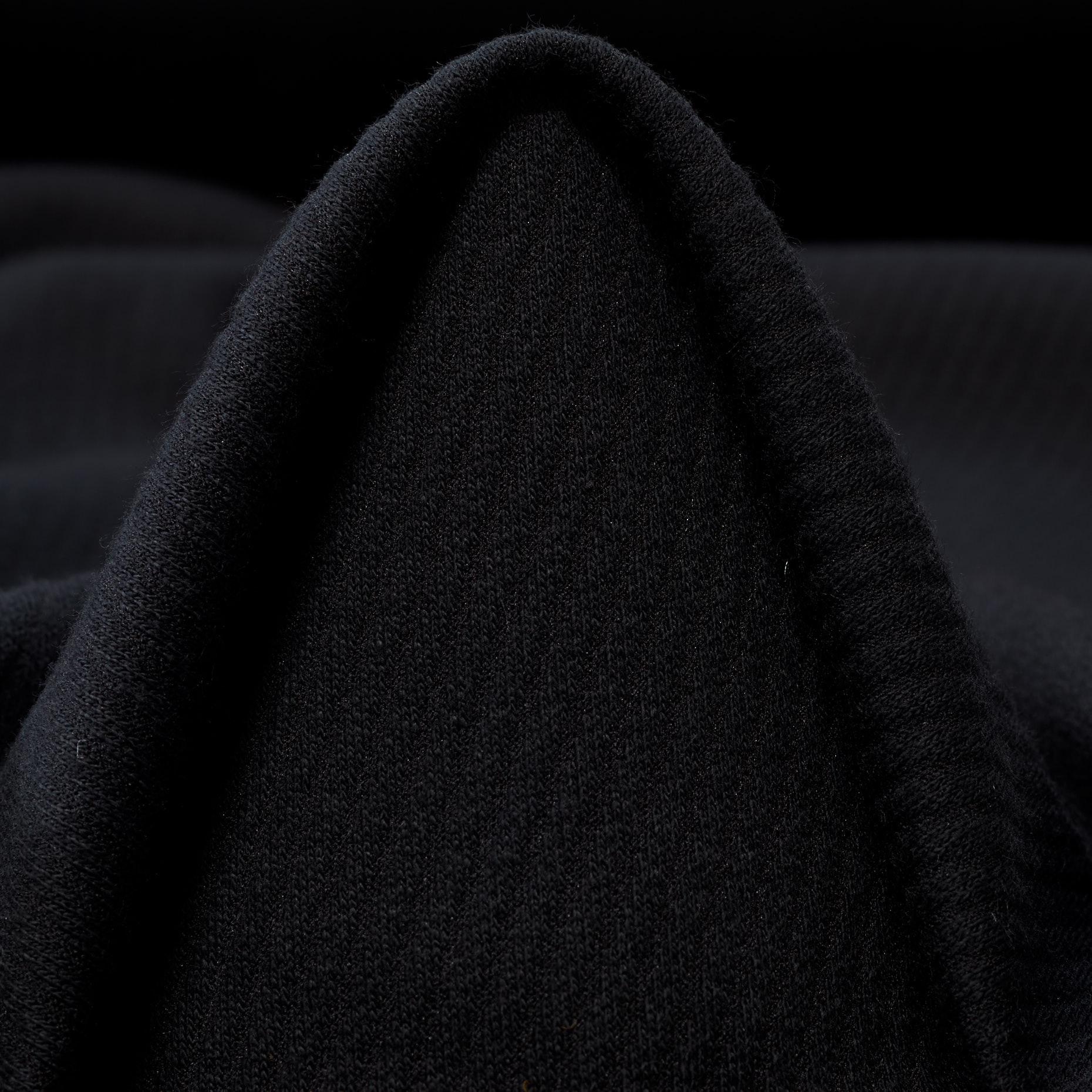 Трикотаж, Хлопок, Стрейч, Raven Black (F000043950)