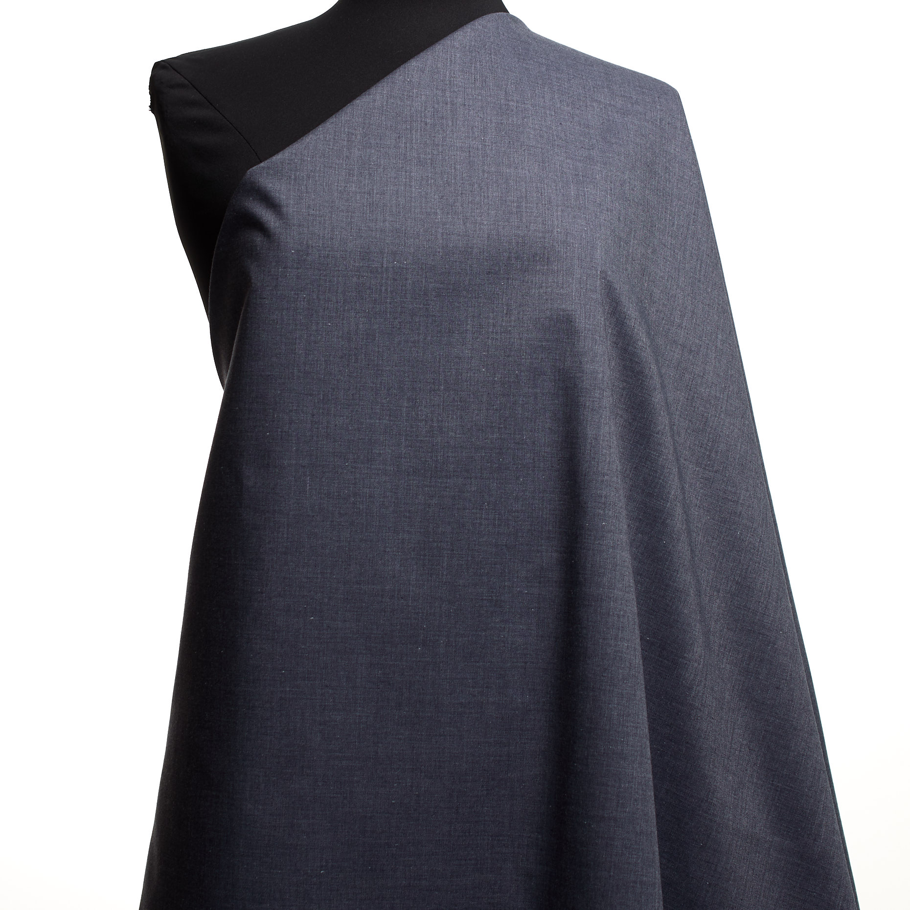 Фланель, Хлопок Смесовый, Меланж, Indigo Blue (F000036045) - Манекен