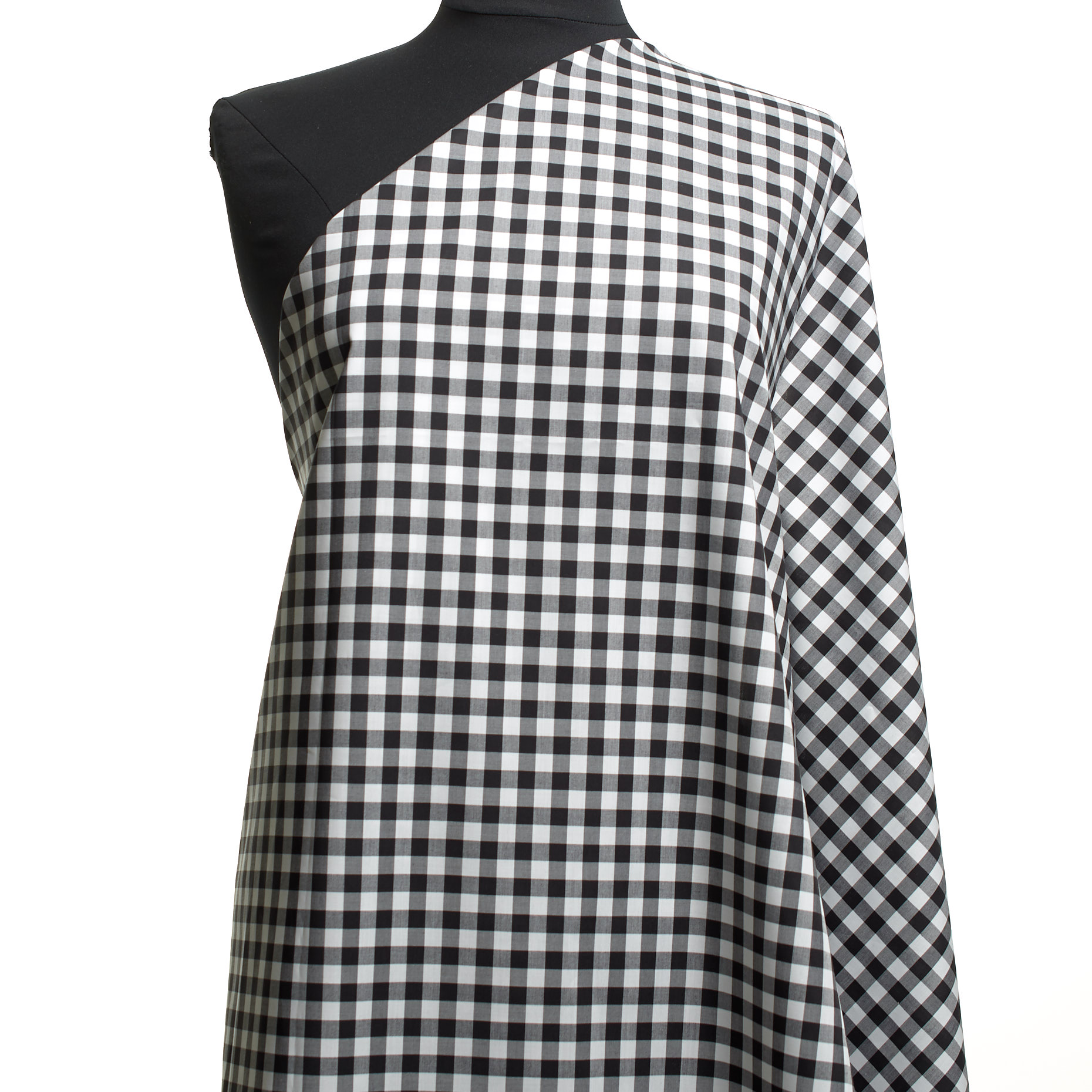 Popelina, Bawełna, Ramy, Marshmallow&Raven Black (F000039334) - Manekin