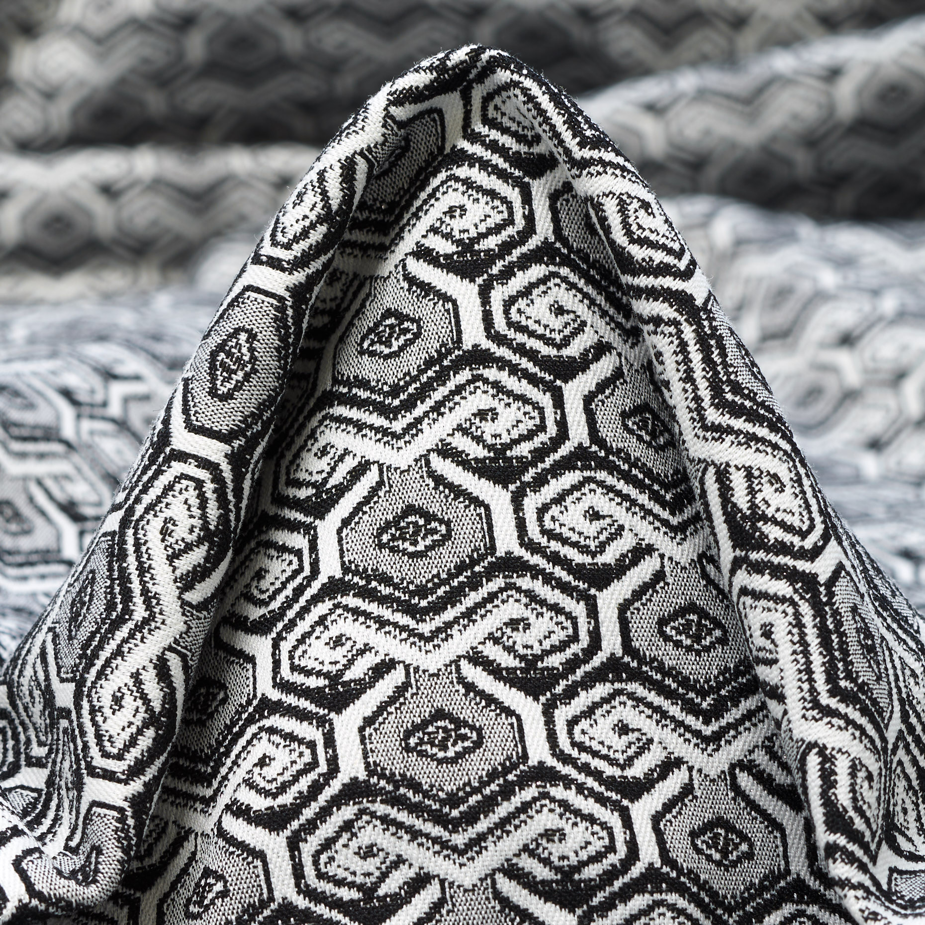 JACQUARD, COTTON ELASTIC, LUREX, KIT&RAVEN BLACK (F000041468)